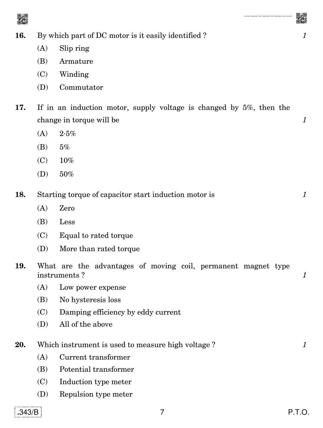 CBSE Class 12 Electrical Technology 2020 Compartment Question Paper - Page 7