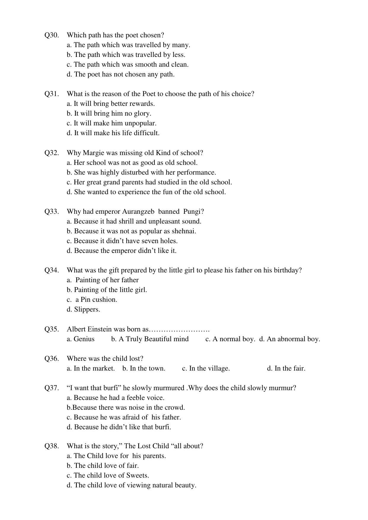 JAC Board Class 9th 2022 Term 1 English Set 2 Model Paper - Page 5