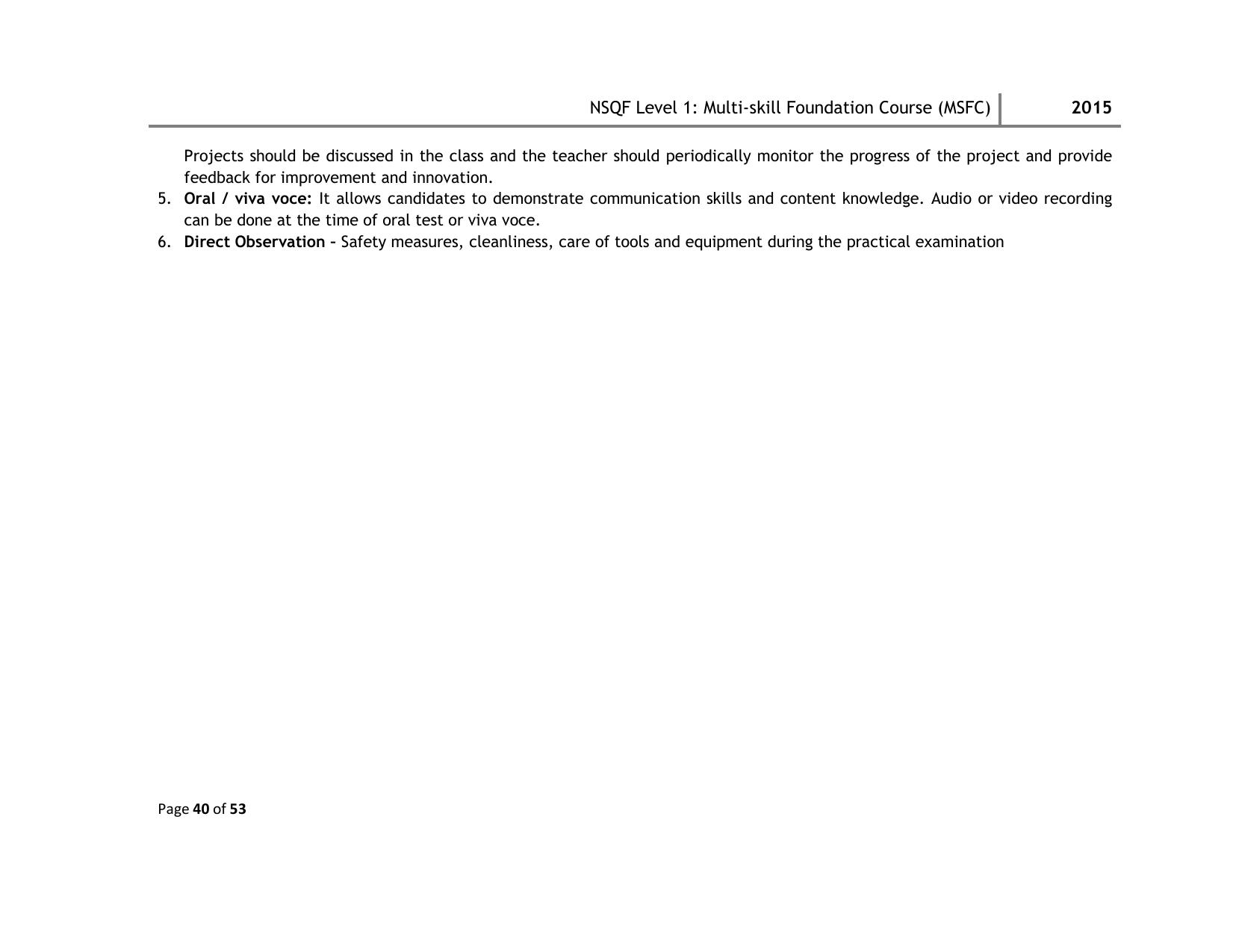 Maharashtra SSC Multi Skill Foundation Course (MSFC) Level I Syllabus - Page 40