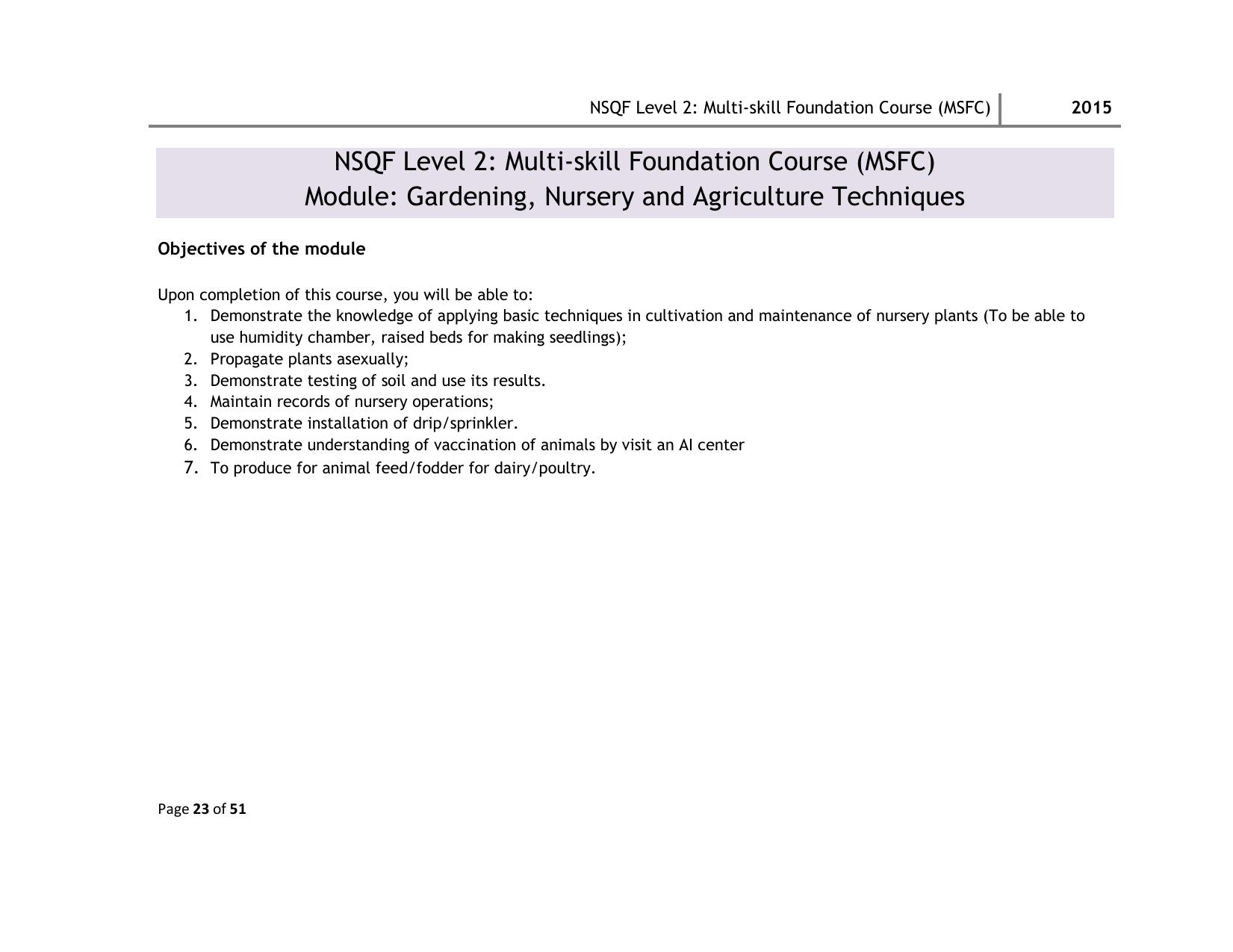 Maharashtra SSC Multi Skill Foundation Course (MSFC) Level I Syllabus - Page 76