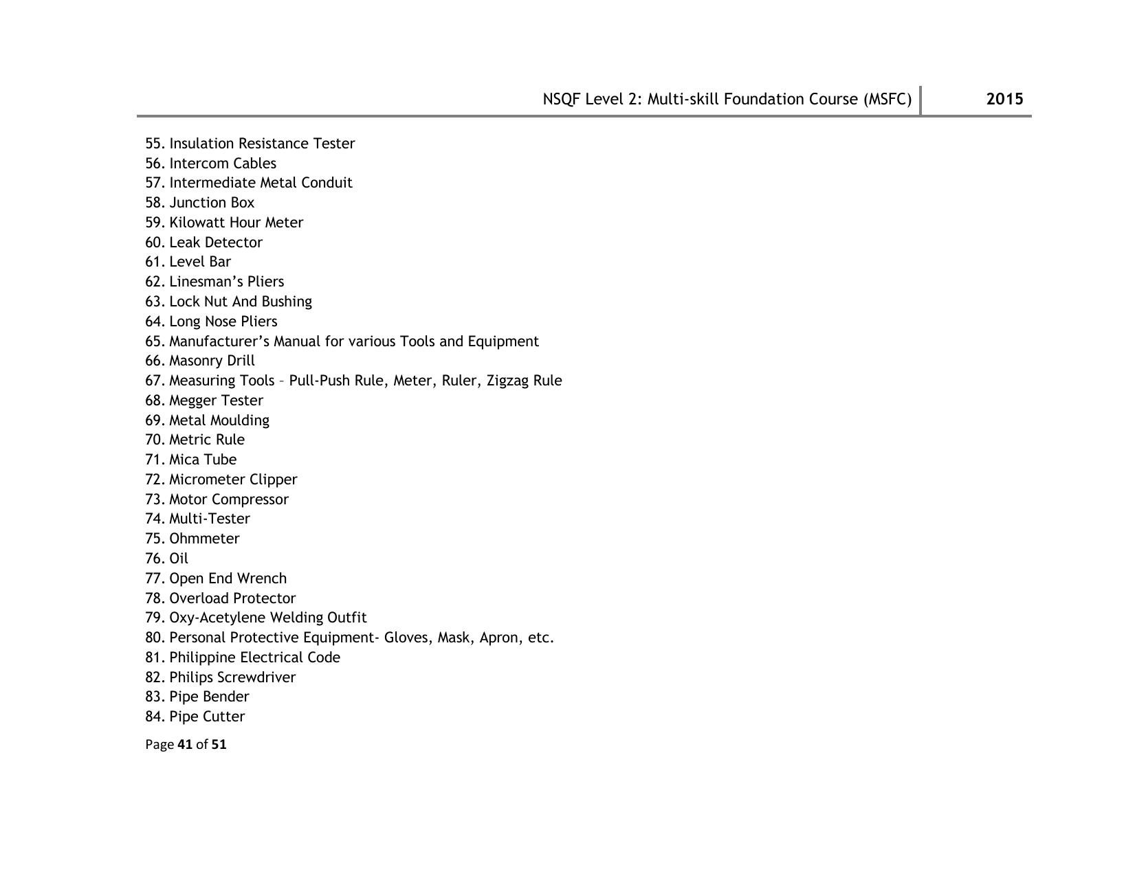 Maharashtra SSC Multi Skill Foundation Course (MSFC) Level I Syllabus - Page 94