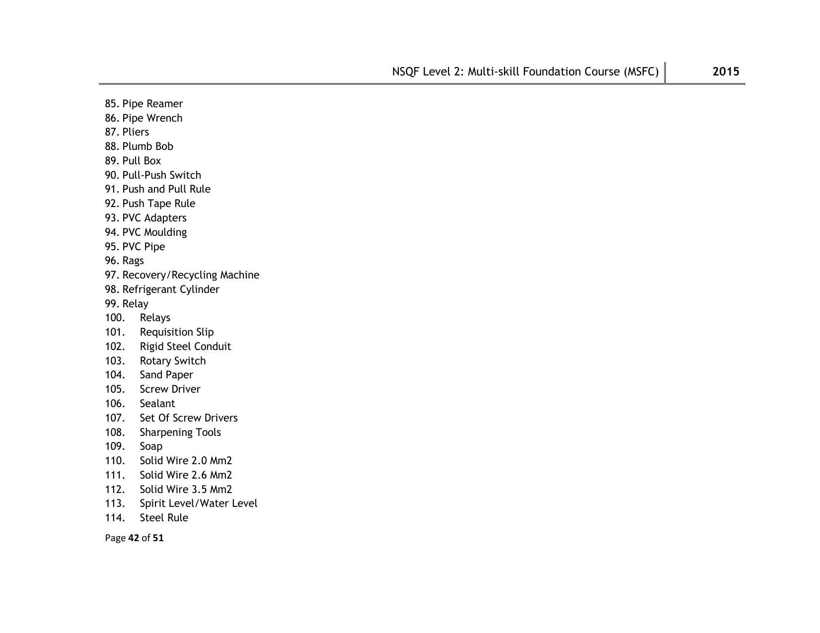Maharashtra SSC Multi Skill Foundation Course (MSFC) Level I Syllabus - Page 95