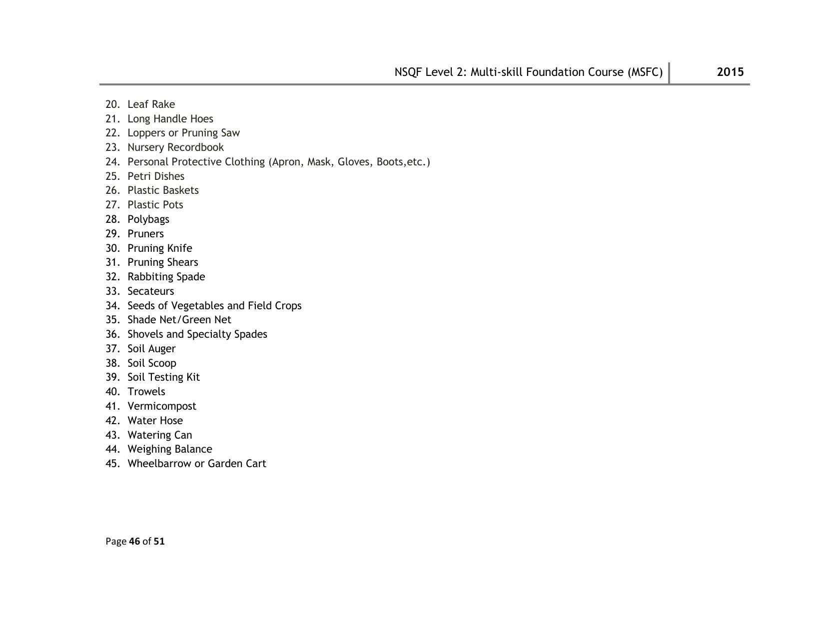 Maharashtra SSC Multi Skill Foundation Course (MSFC) Level I Syllabus - Page 99