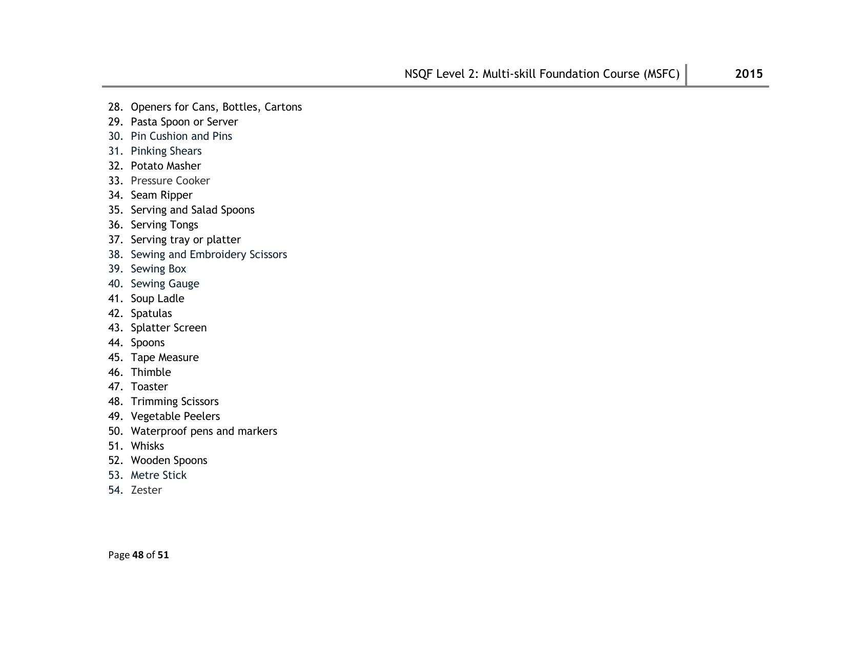 Maharashtra SSC Multi Skill Foundation Course (MSFC) Level I Syllabus - Page 101
