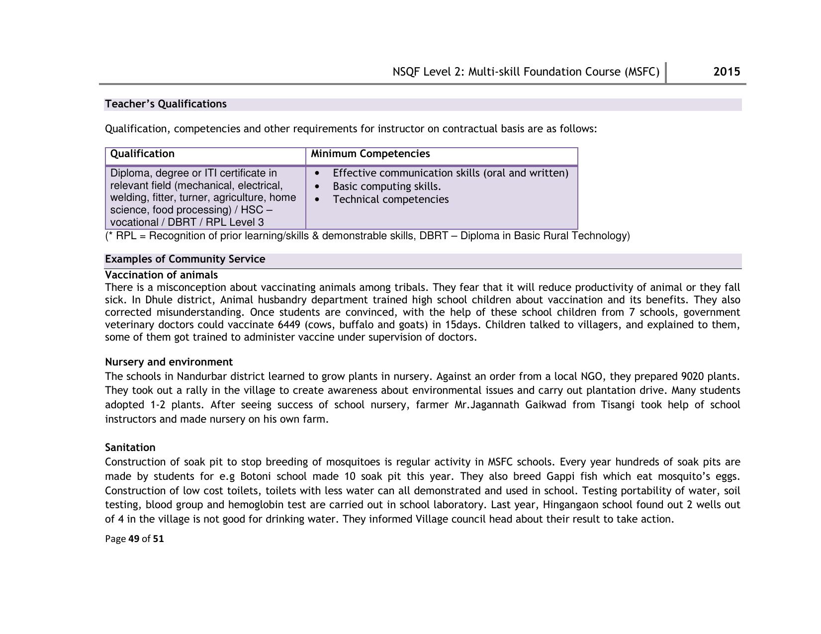 Maharashtra SSC Multi Skill Foundation Course (MSFC) Level I Syllabus - Page 102
