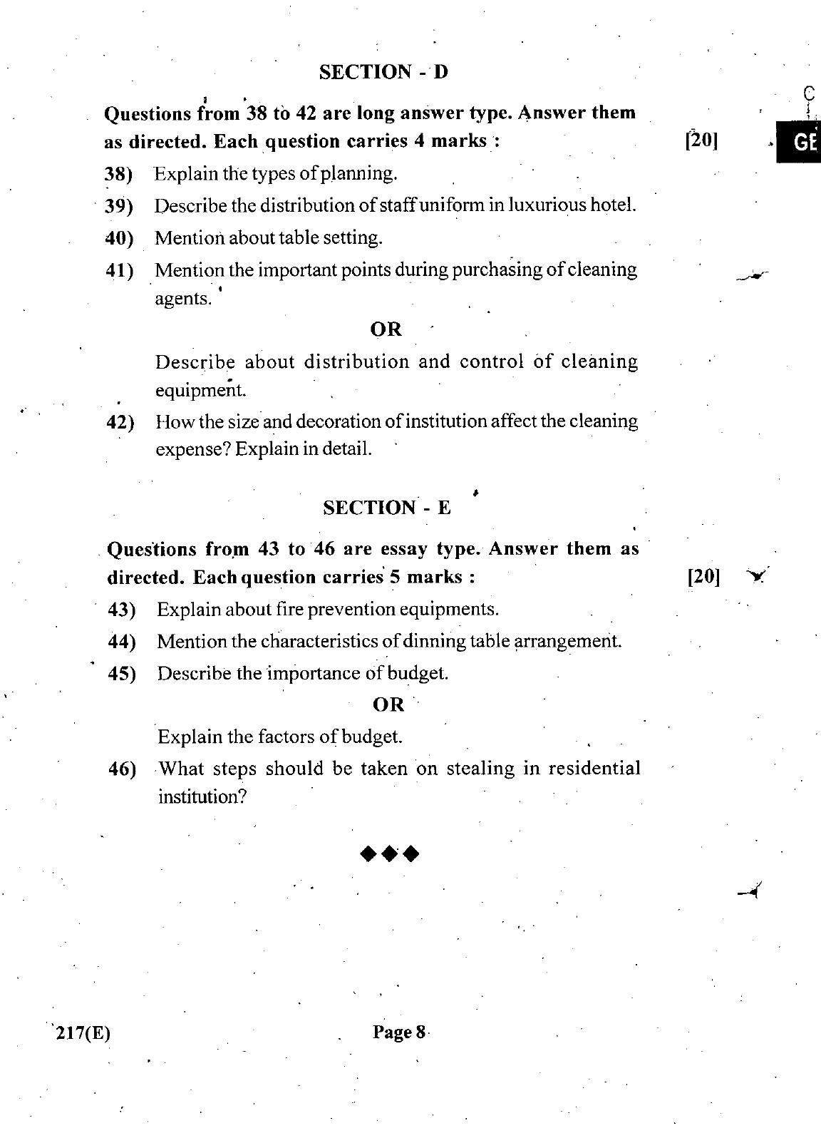 Gujarat Board Class 12th Question Paper March 2019: 217 (GE) - Page 4