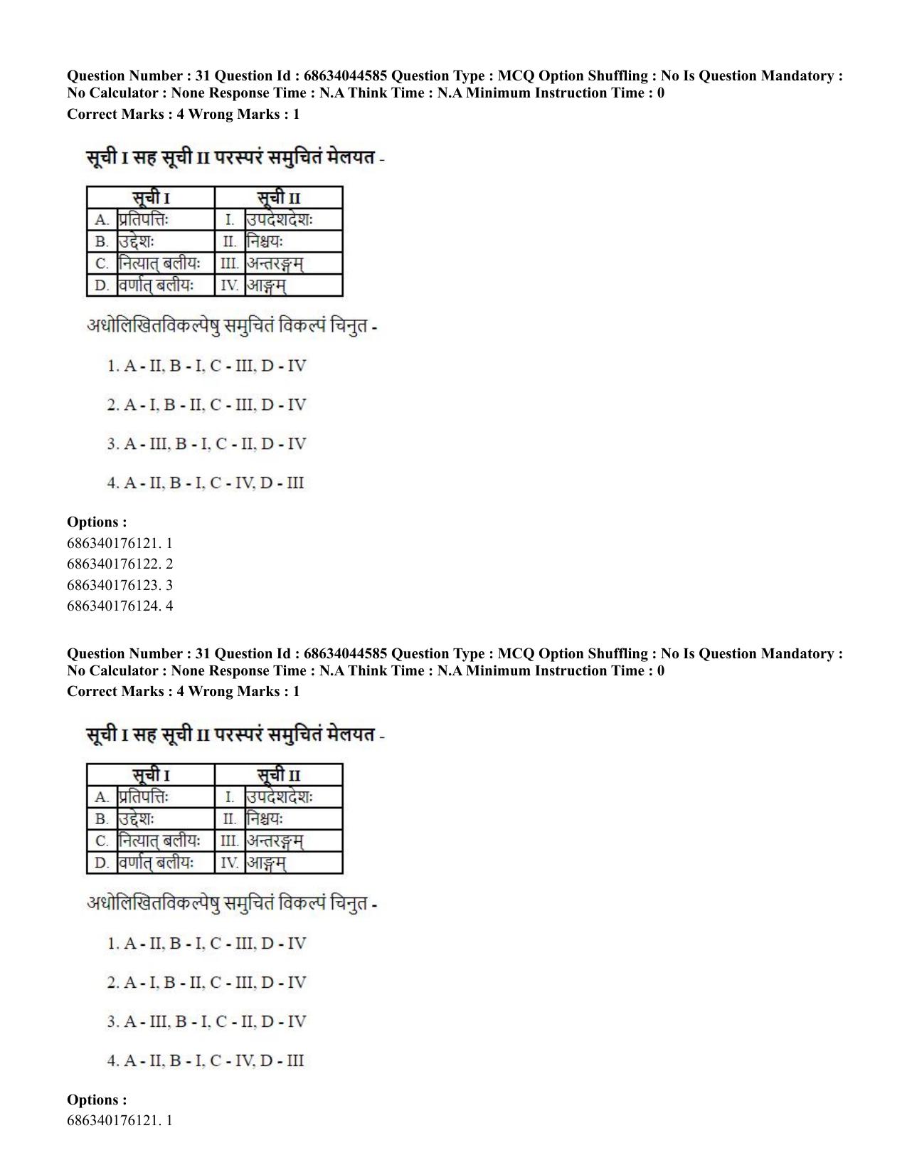 CUET PG 2023: ACQP25 - Vyakaran (BHU) (Hin)- Shift 3 (30-06-2023) Question Paper - Page 49
