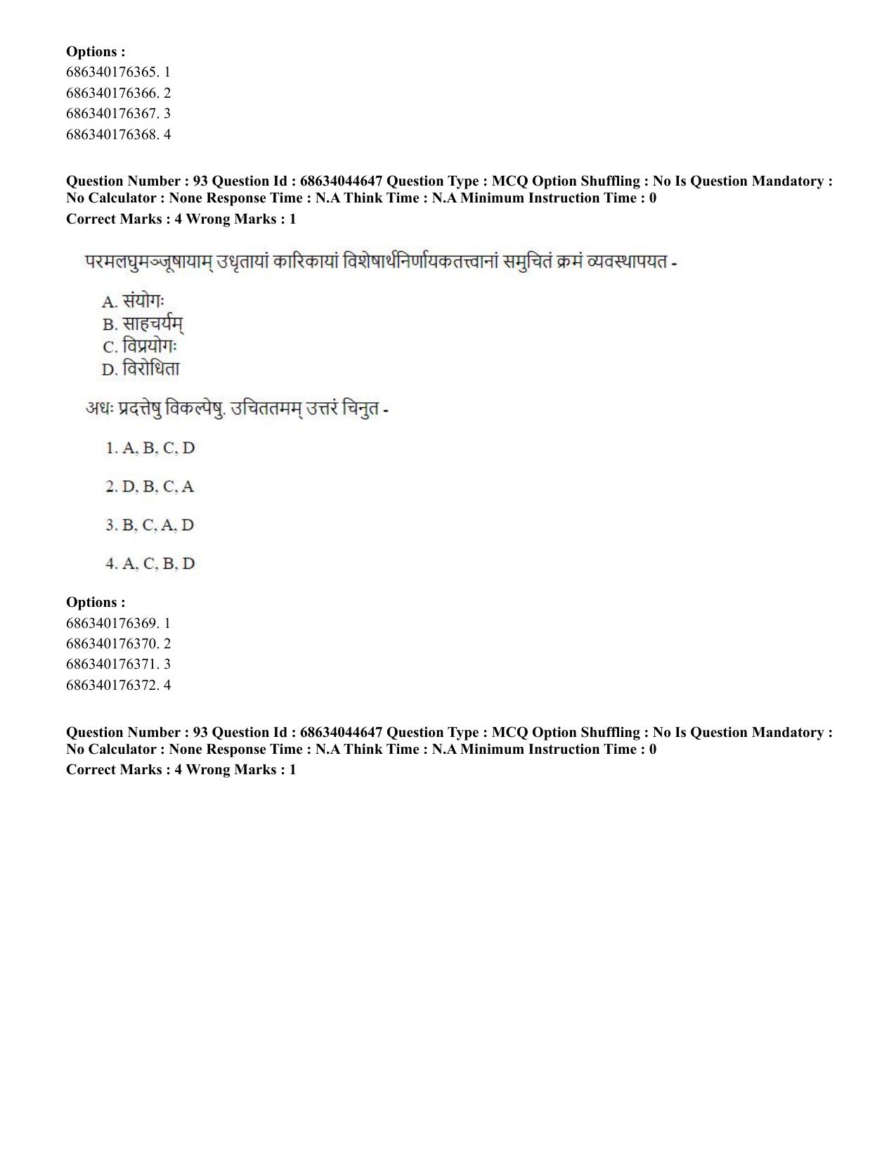 CUET PG 2023: ACQP25 - Vyakaran (BHU) (Hin)- Shift 3 (30-06-2023) Question Paper - Page 138