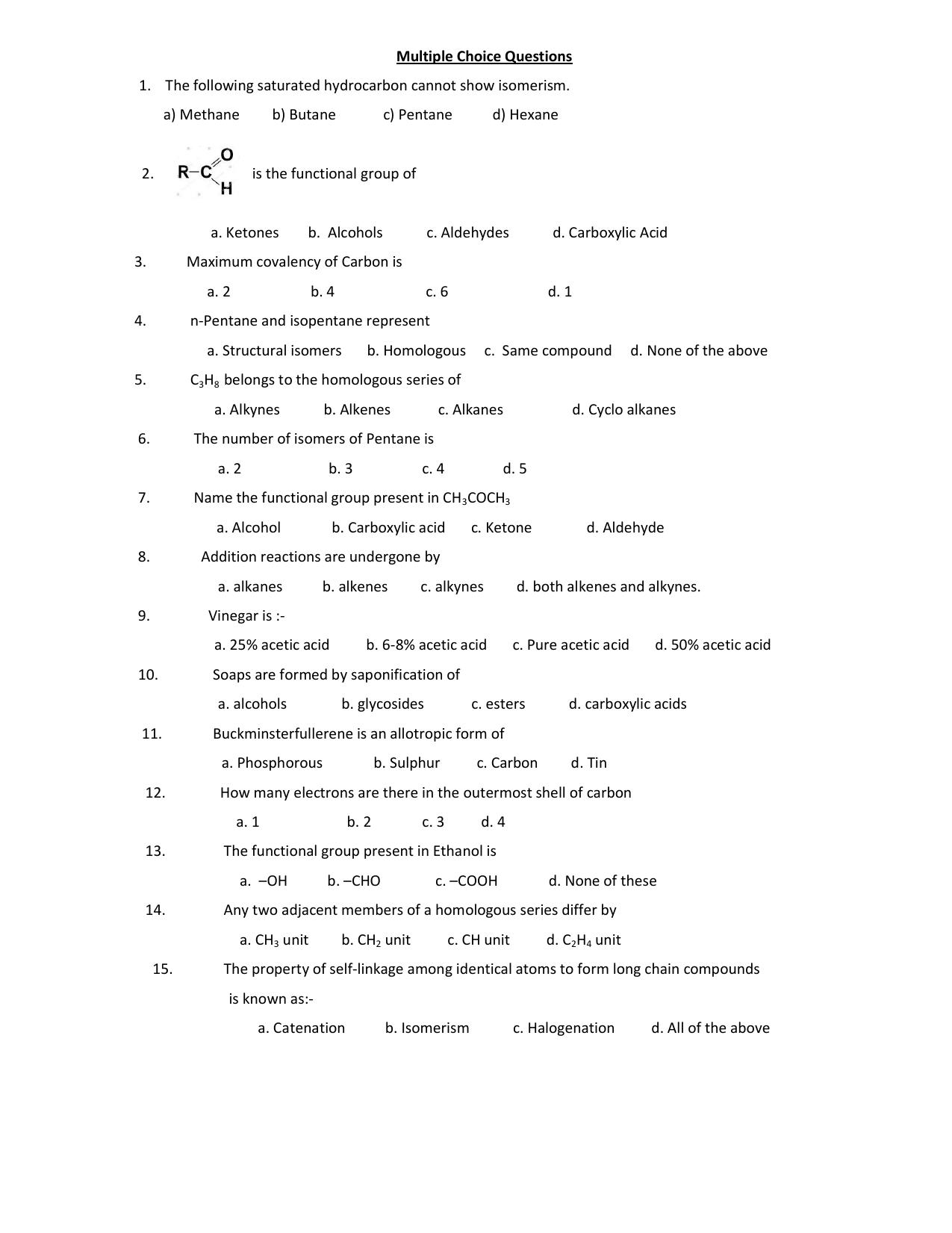 JKBOSE Class 10 Carbon and its Compounds (Chemistry) Question Bank - Page 3