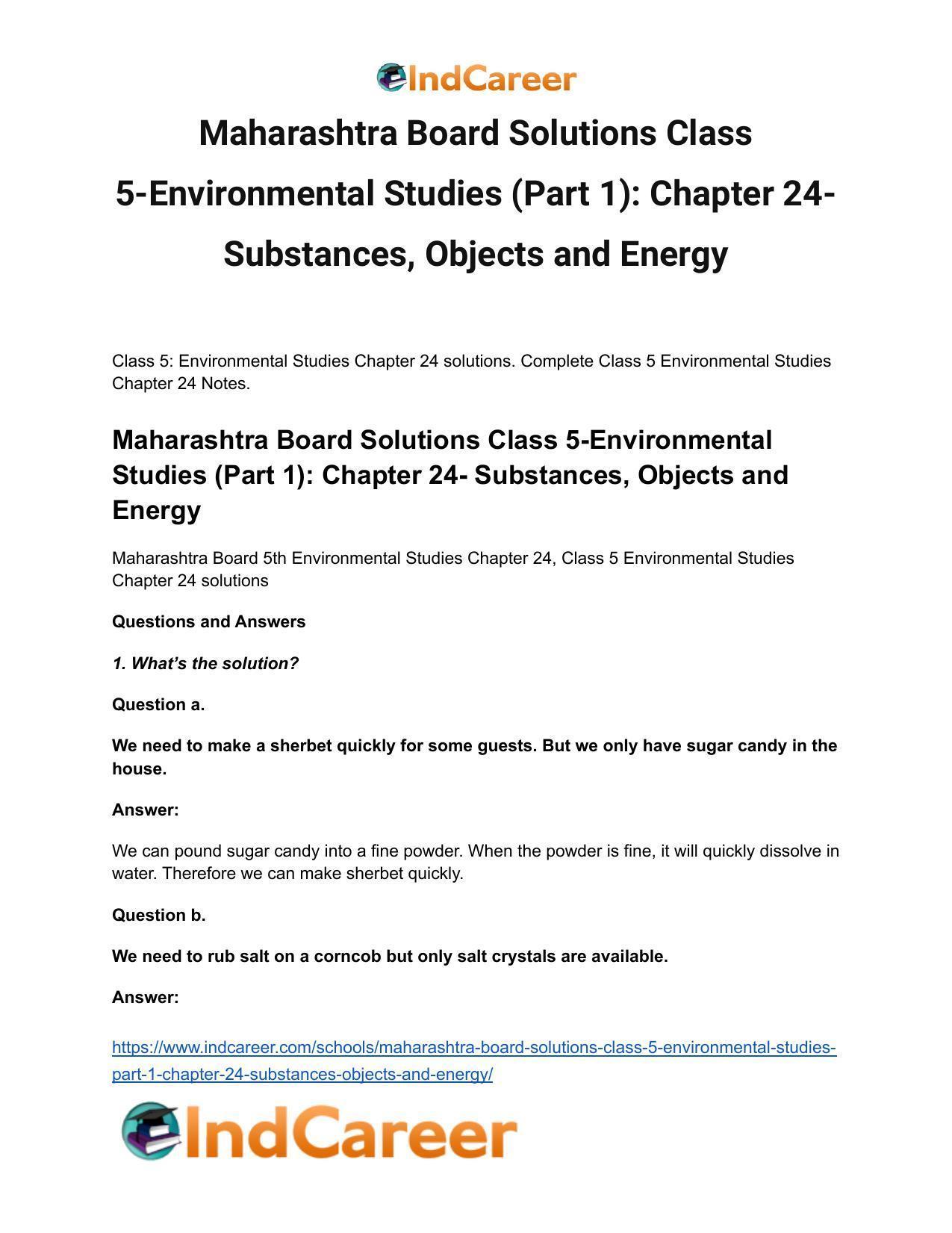 Maharashtra Board Solutions Class 5-Environmental Studies (Part 1): Chapter 24- Substances, Objects and Energy - Page 2