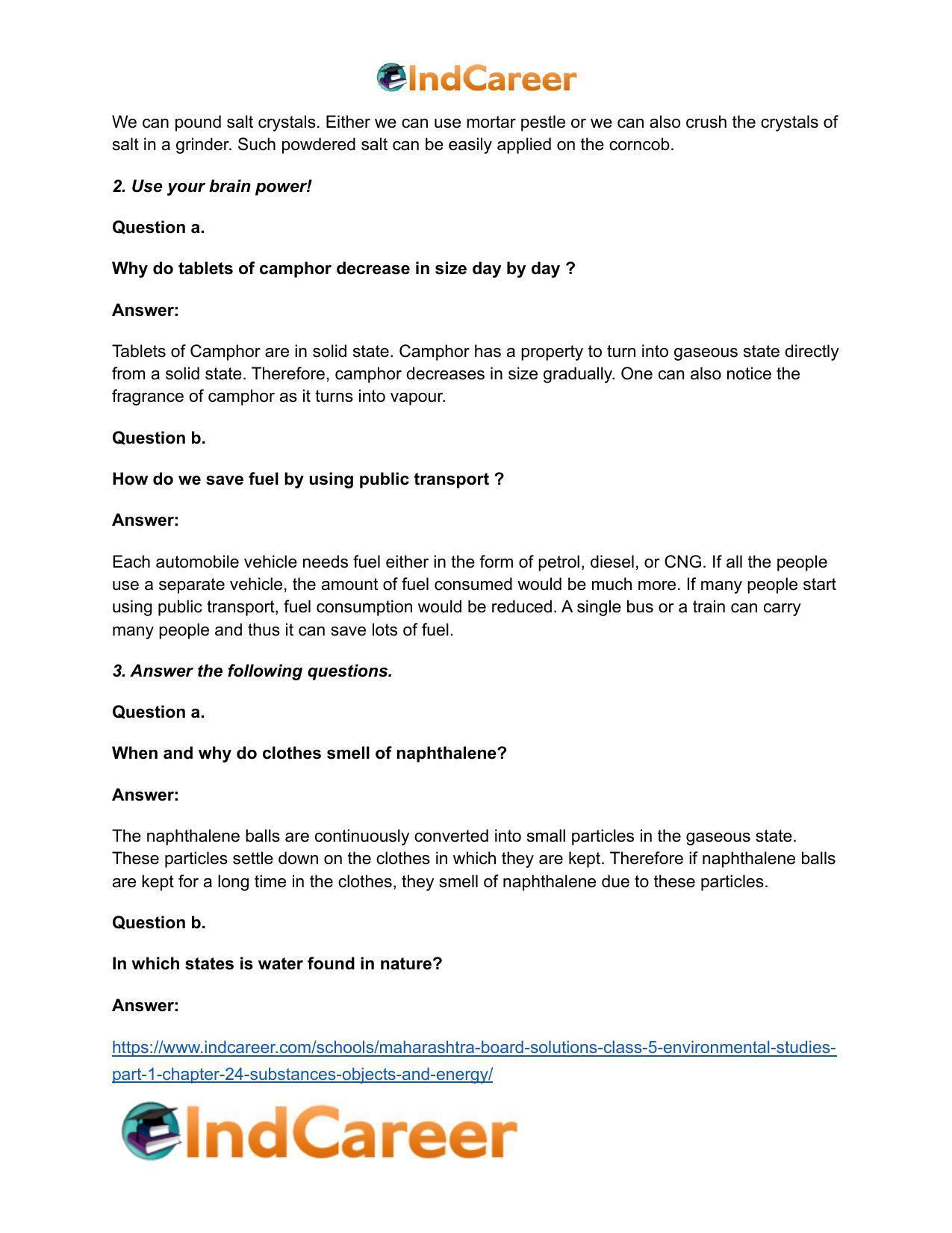 Maharashtra Board Solutions Class 5-Environmental Studies (Part 1): Chapter 24- Substances, Objects and Energy - Page 3