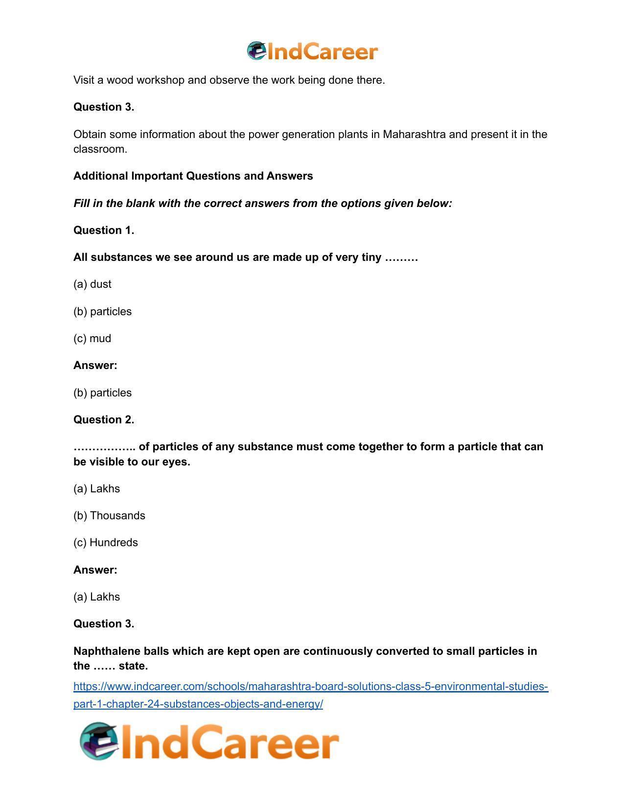 Maharashtra Board Solutions Class 5-Environmental Studies (Part 1): Chapter 24- Substances, Objects and Energy - Page 5