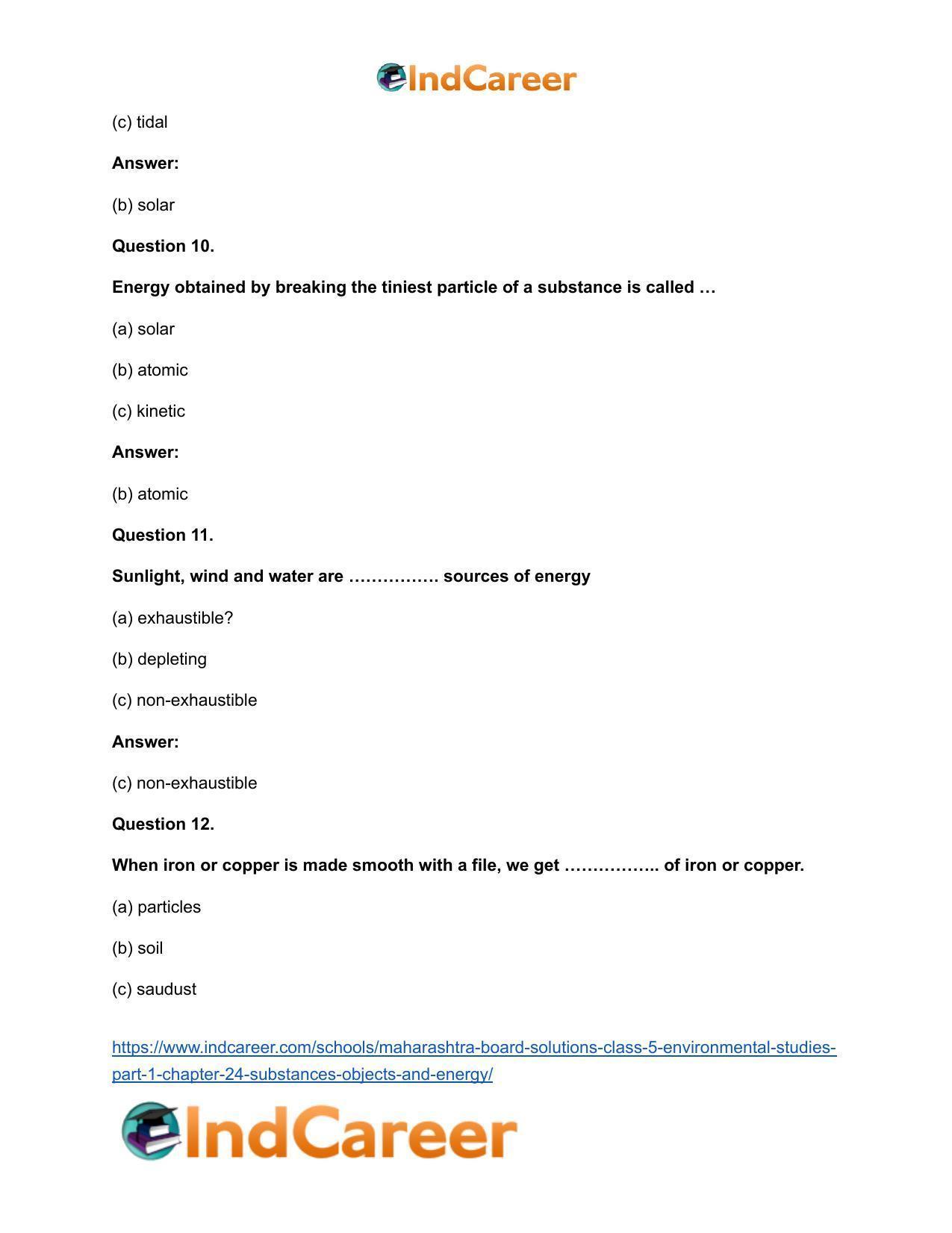 Maharashtra Board Solutions Class 5-Environmental Studies (Part 1): Chapter 24- Substances, Objects and Energy - Page 8