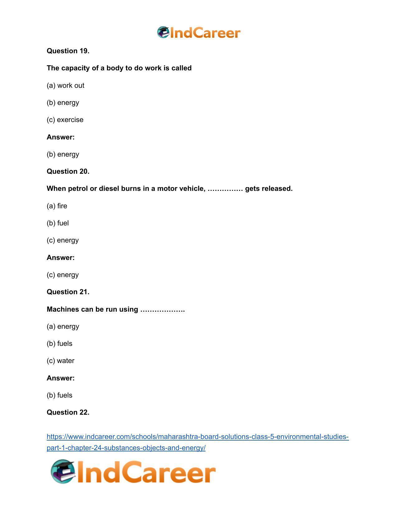Maharashtra Board Solutions Class 5-Environmental Studies (Part 1): Chapter 24- Substances, Objects and Energy - Page 11