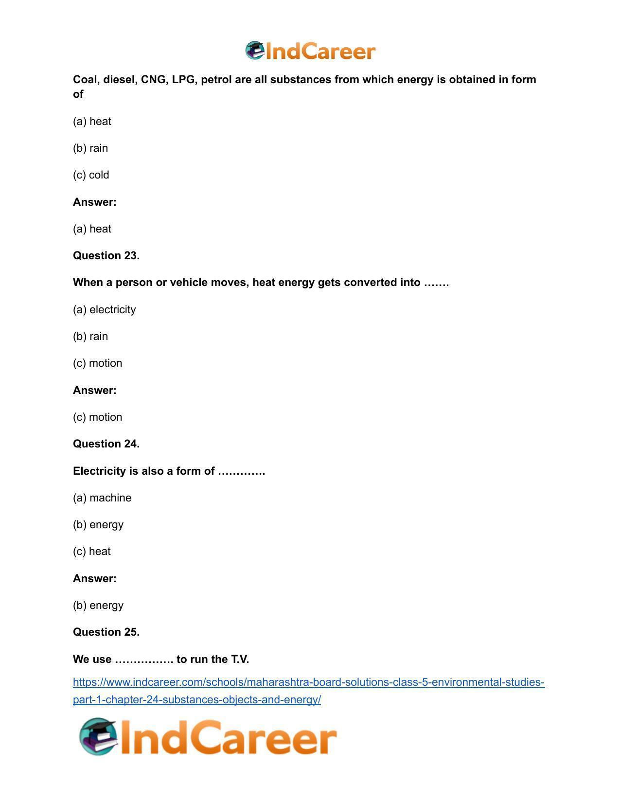 Maharashtra Board Solutions Class 5-Environmental Studies (Part 1): Chapter 24- Substances, Objects and Energy - Page 12