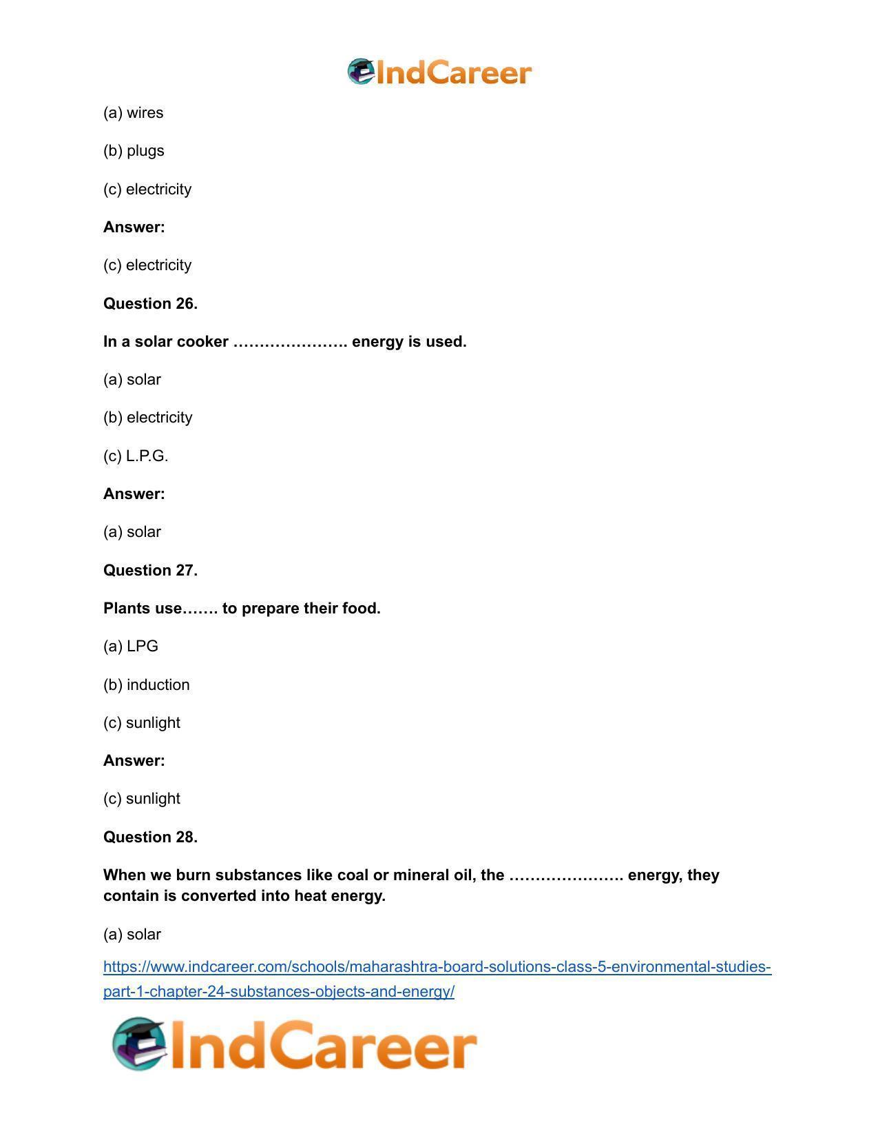 Maharashtra Board Solutions Class 5-Environmental Studies (Part 1): Chapter 24- Substances, Objects and Energy - Page 13