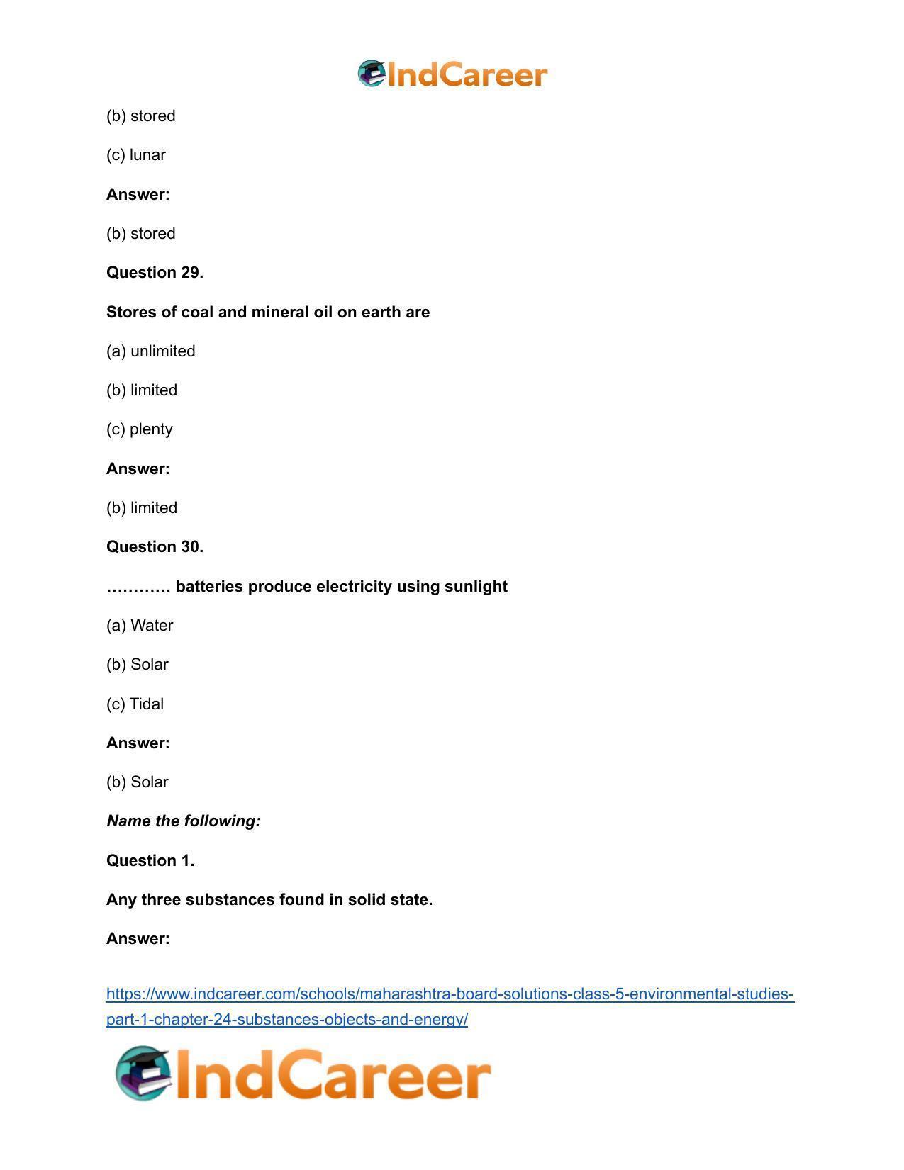 Maharashtra Board Solutions Class 5-Environmental Studies (Part 1): Chapter 24- Substances, Objects and Energy - Page 14