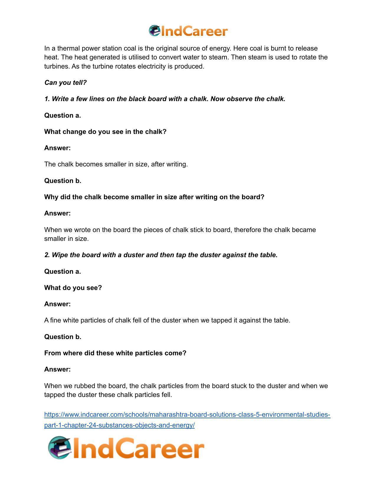 Maharashtra Board Solutions Class 5-Environmental Studies (Part 1): Chapter 24- Substances, Objects and Energy - Page 20