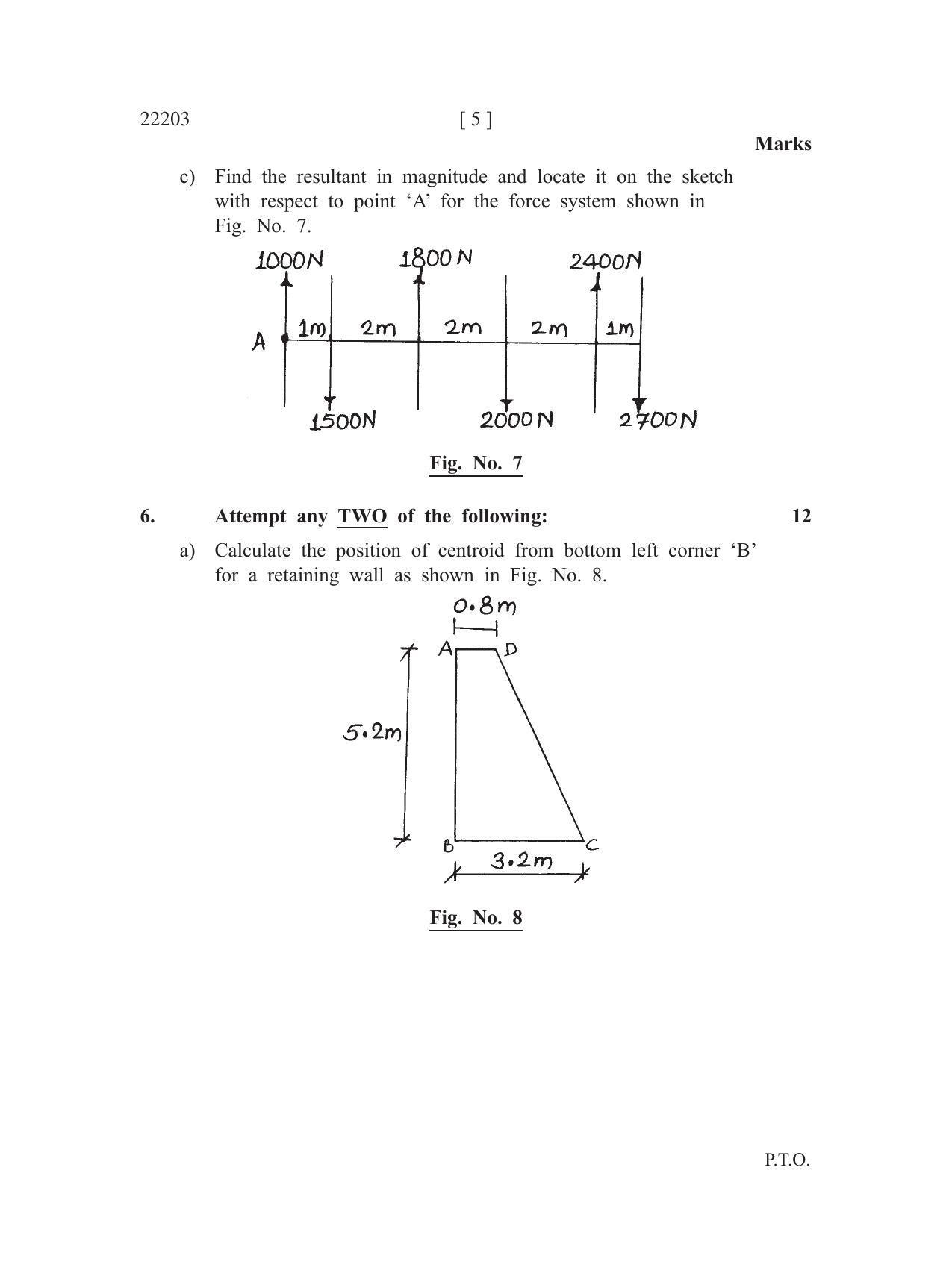 MSBTE Summer Question Paper 2019 - Applied Mechanic  - Page 5
