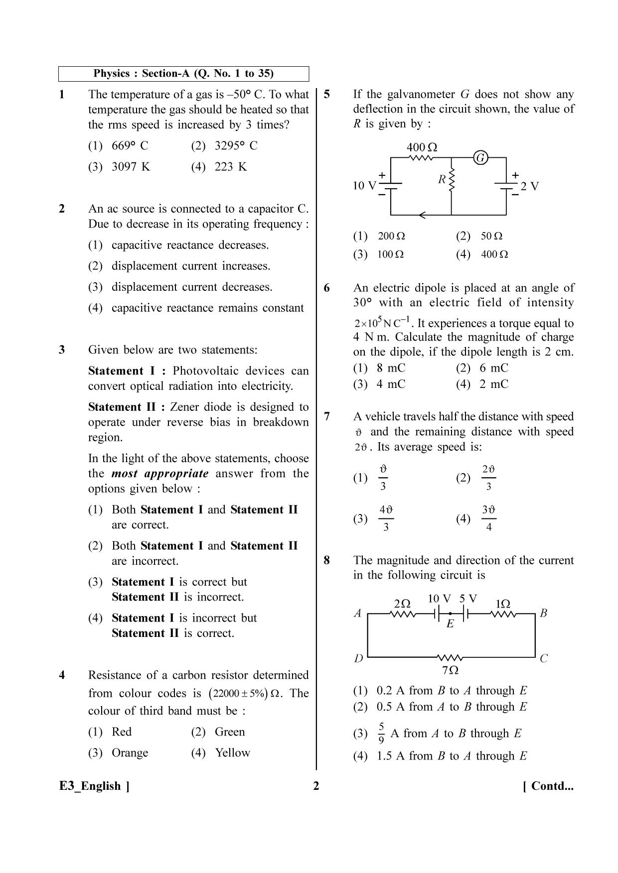 NEET 2023 G5 Official Answer Key - Page 2