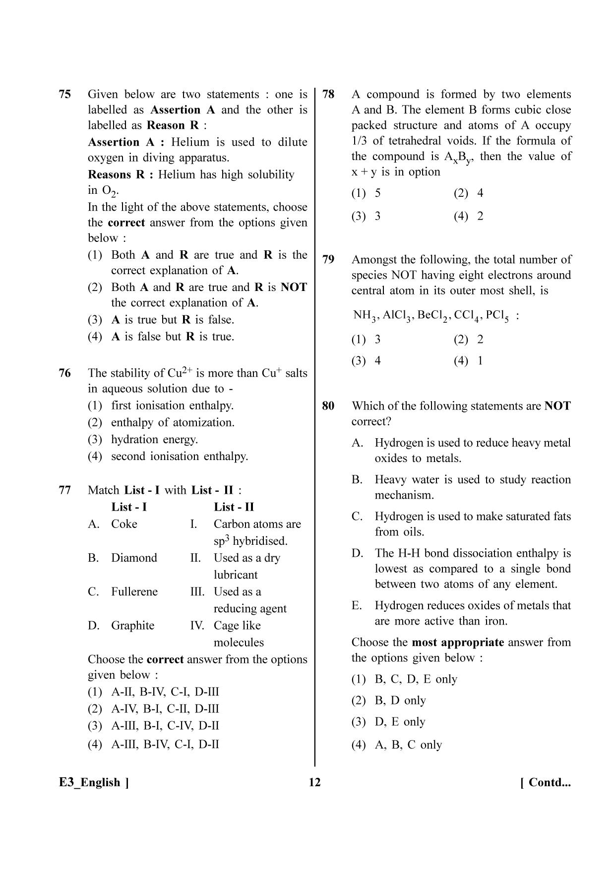 NEET 2023 G5 Official Answer Key - Page 12