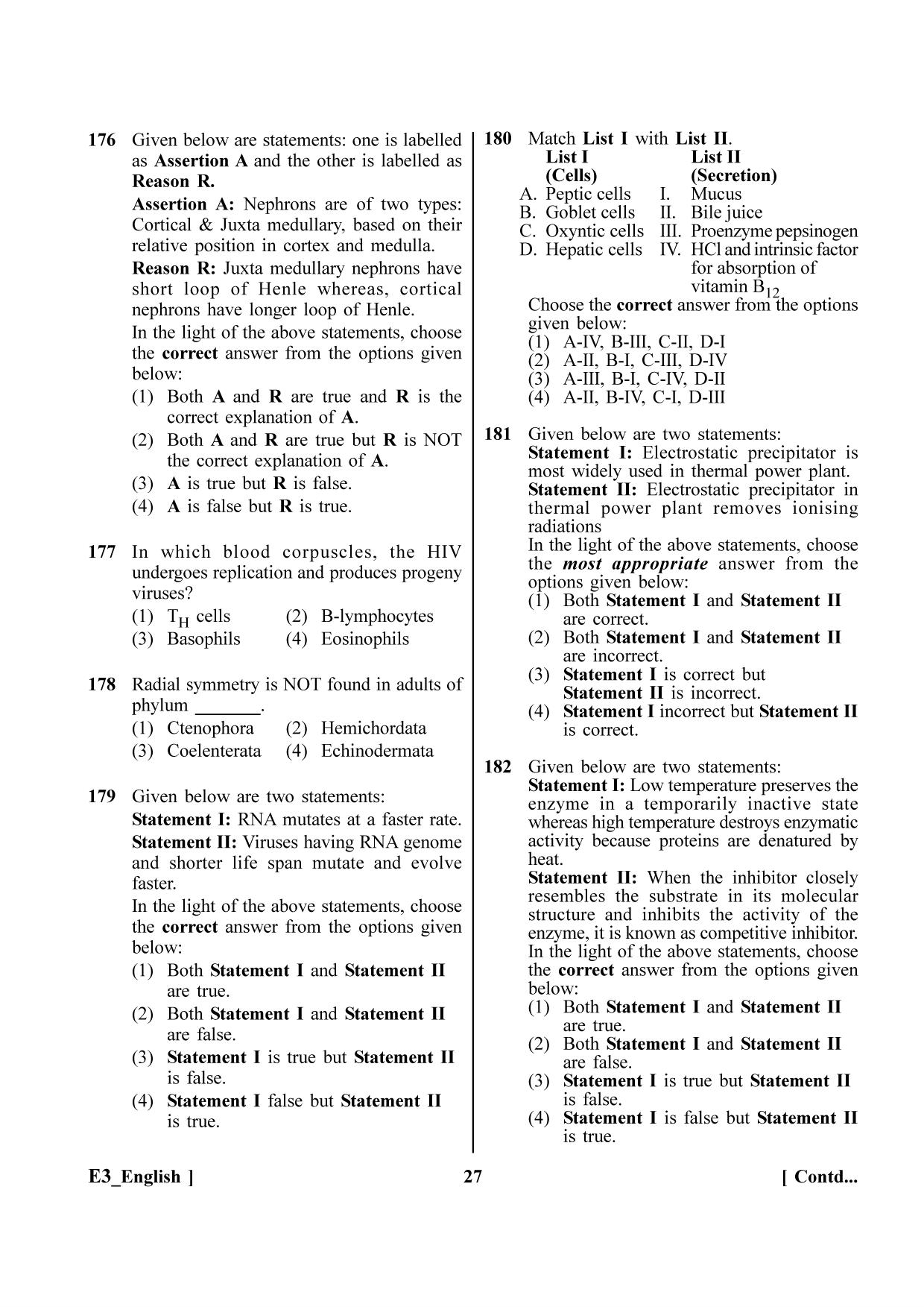 NEET 2023 G5 Official Answer Key - Page 27