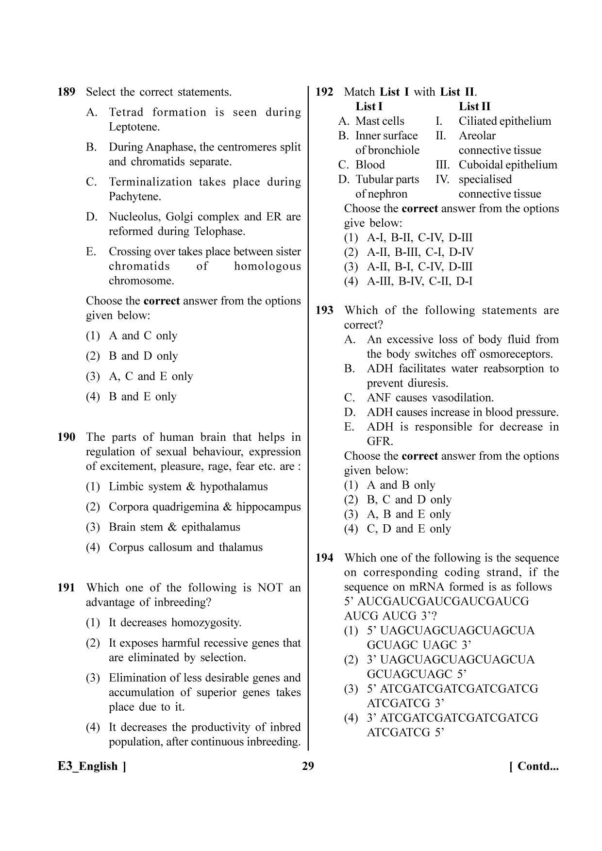NEET 2023 G5 Official Answer Key - Page 29