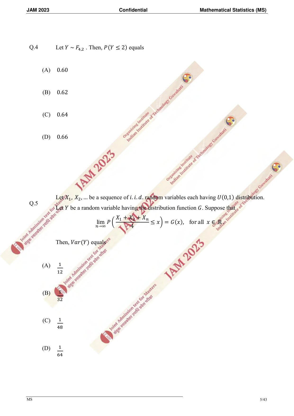 JAM 2023: MS Question Paper - Page 3