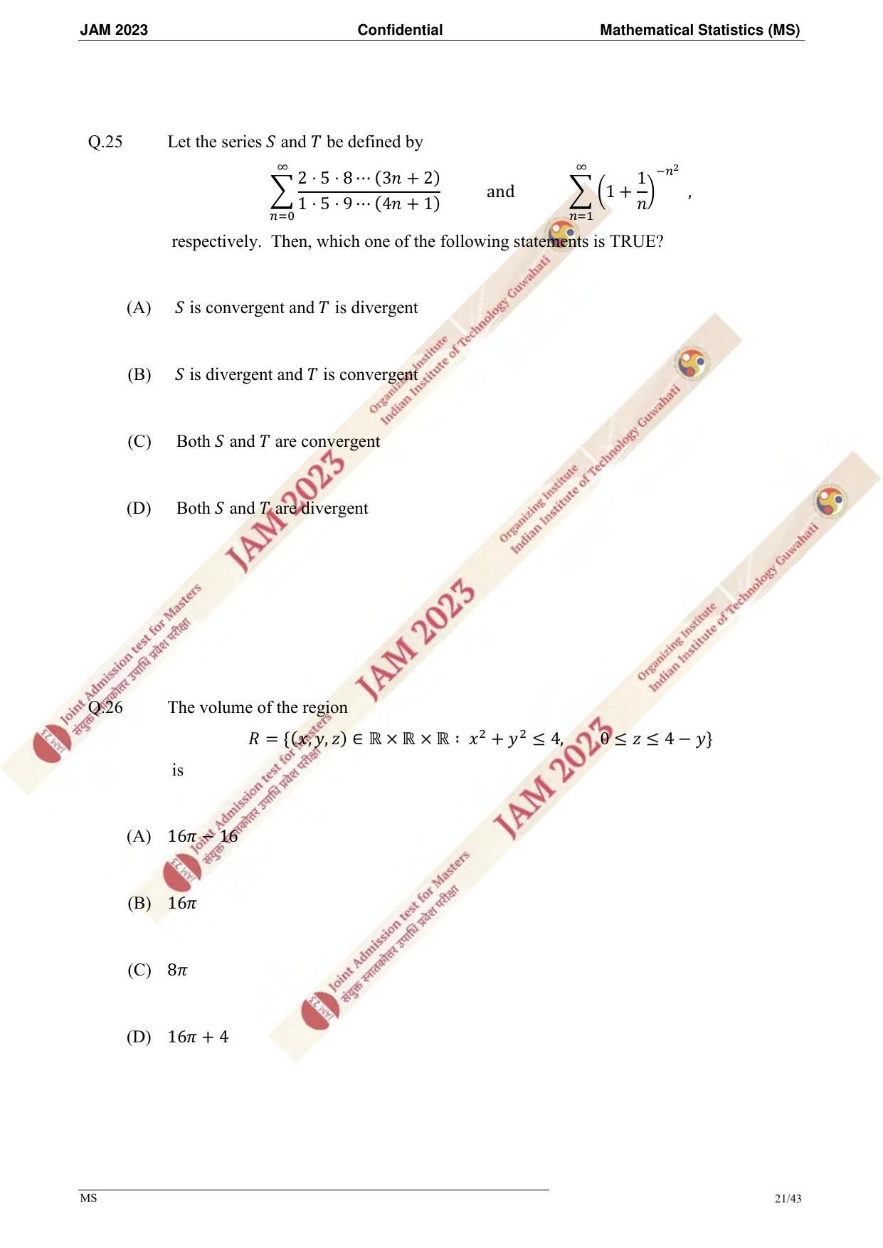 JAM 2023: MS Question Paper - Page 19