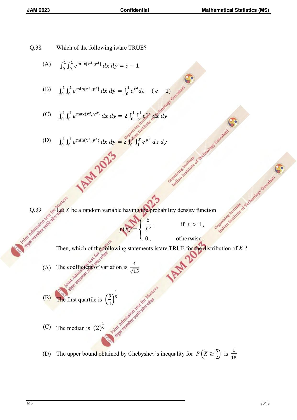 JAM 2023: MS Question Paper - Page 28