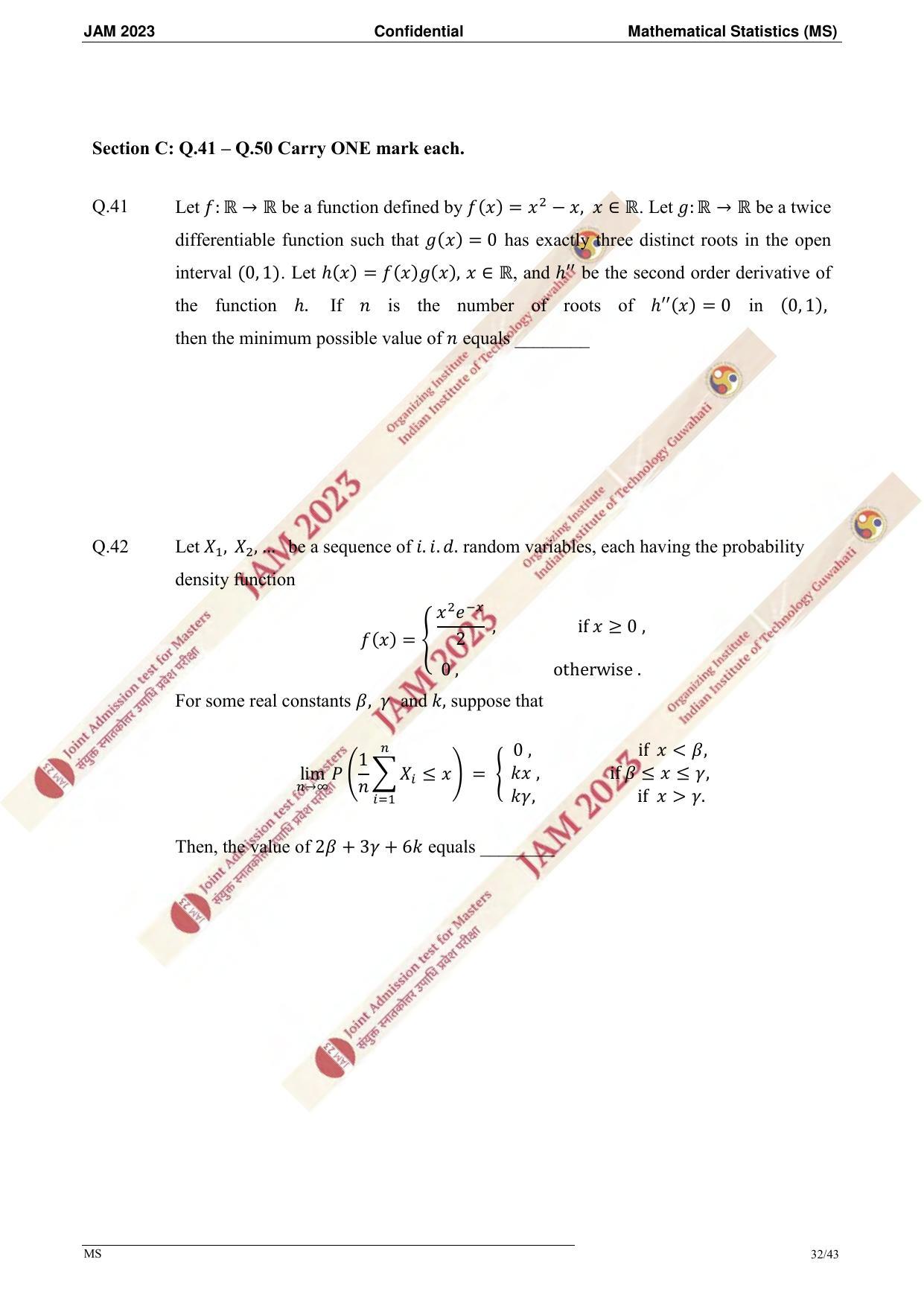 JAM 2023: MS Question Paper - Page 30