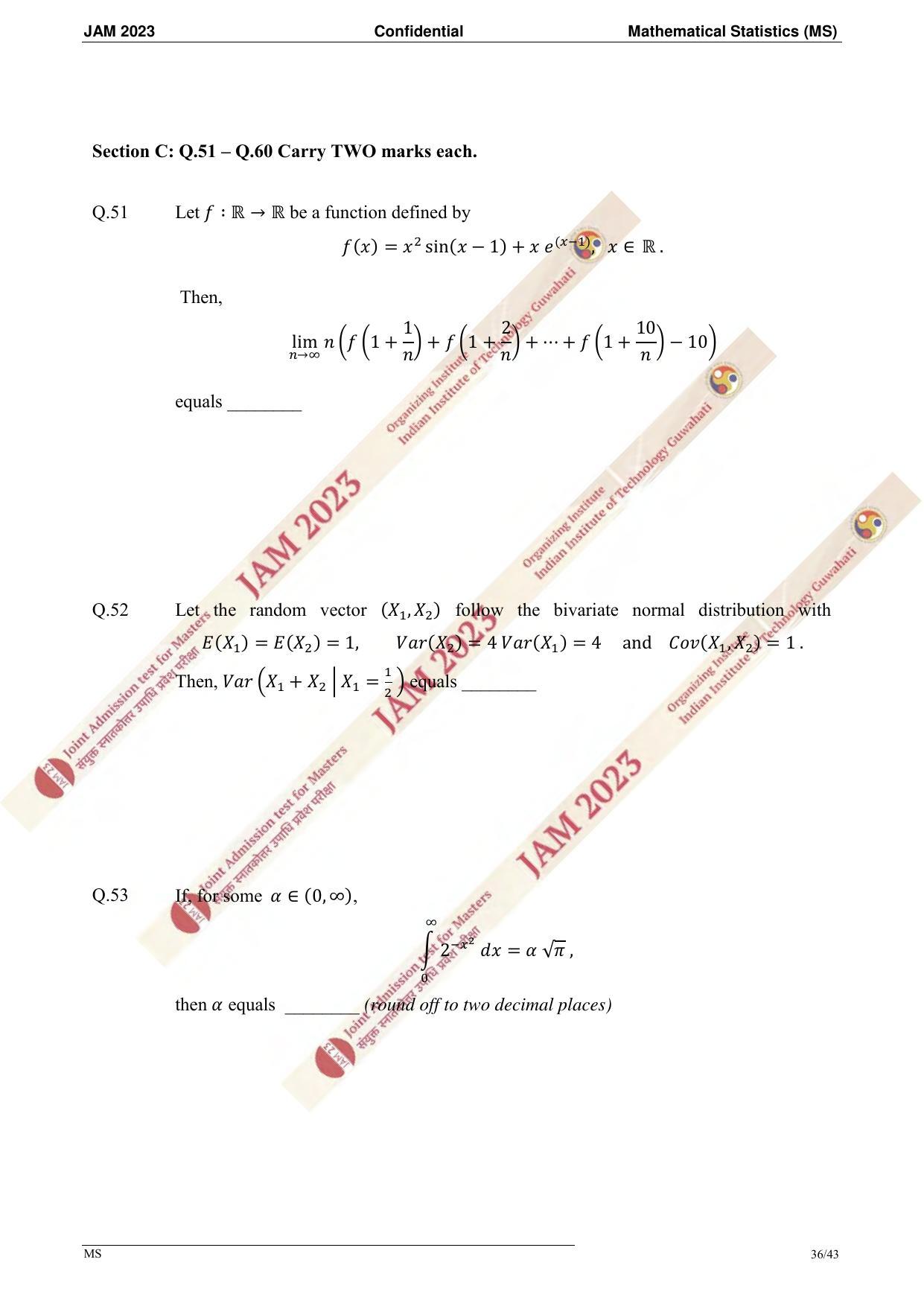 JAM 2023: MS Question Paper - Page 34
