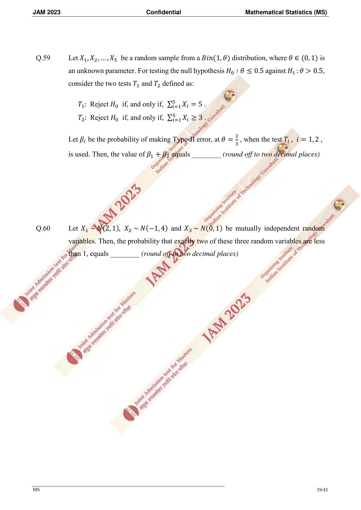 JAM 2023: MS Question Paper - Page 37