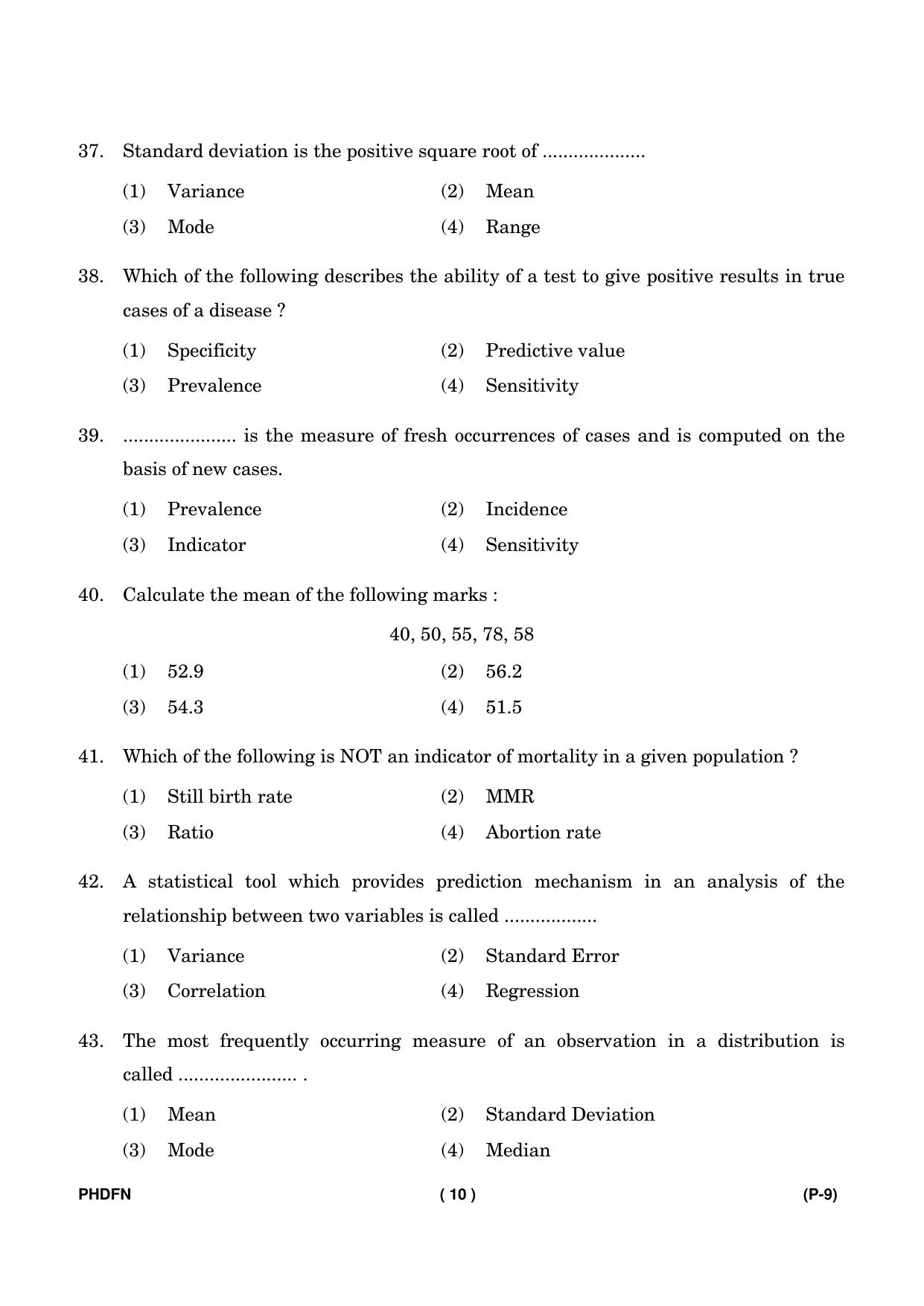 IGNOU PhD Entrance Test Ph. D. (Food & Nutrition) Entrance Test, July, 2023 Question Paper - Page 11