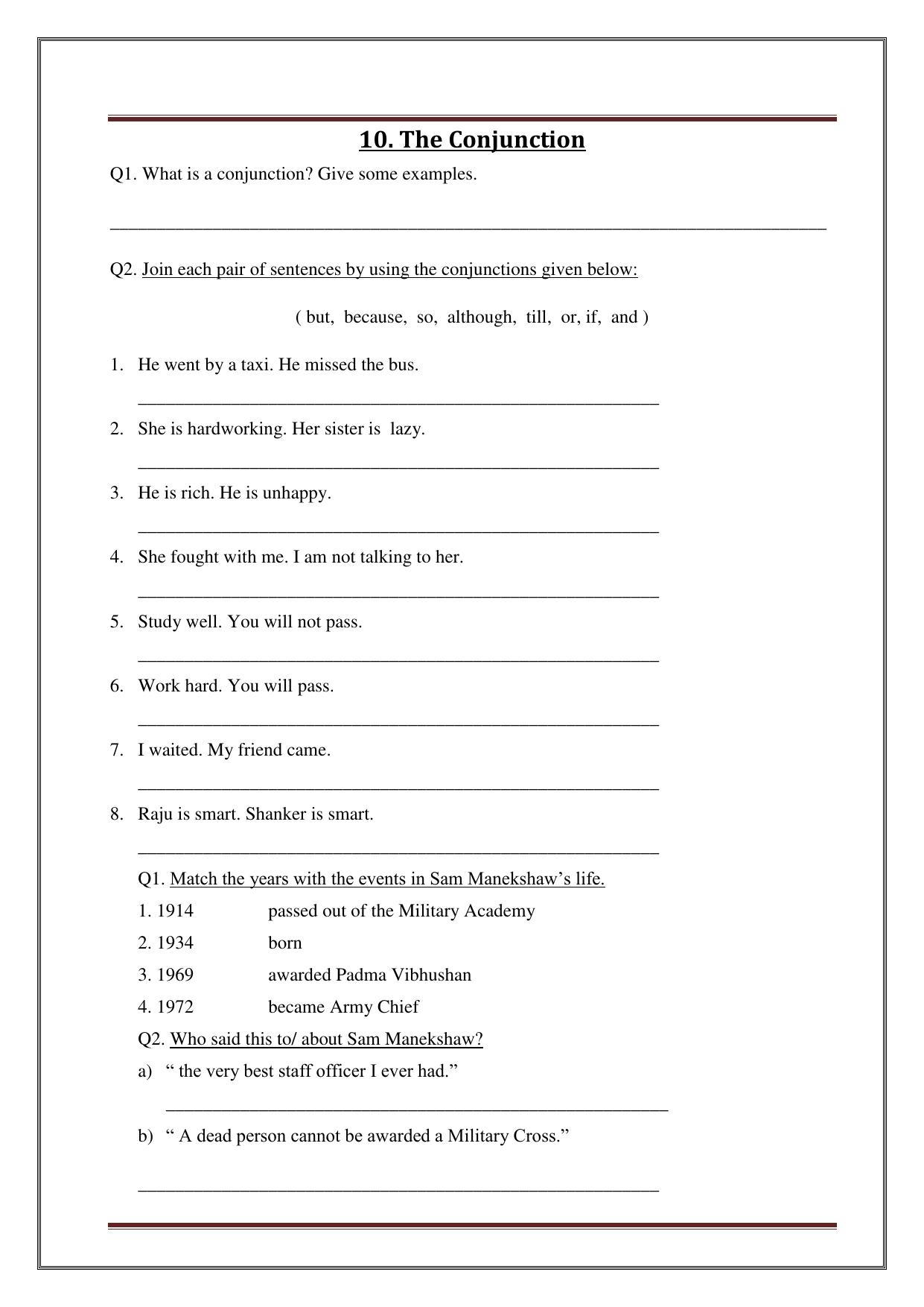 Worksheet for Class 5 English Assignment 9 - Page 16