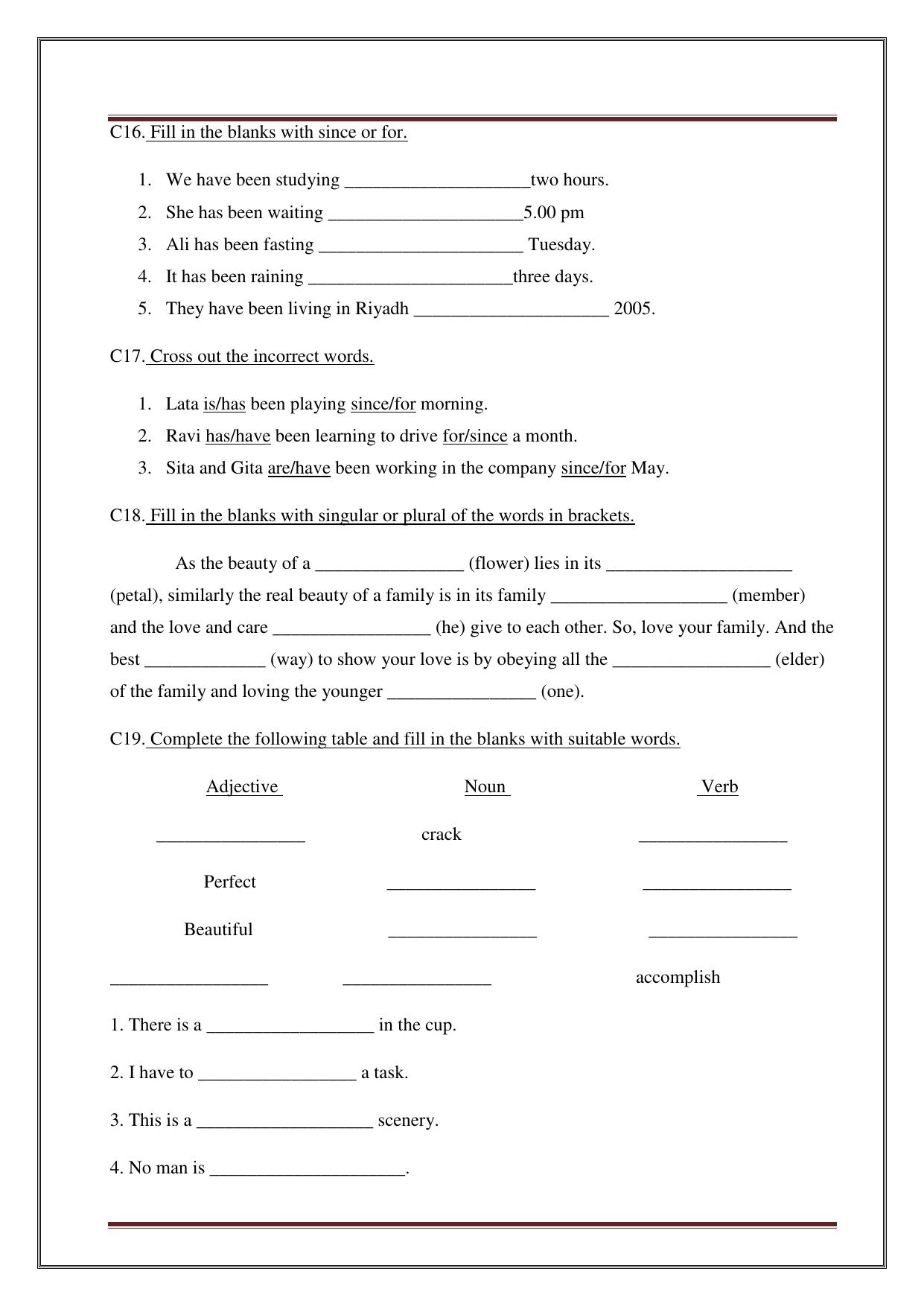 Worksheet for Class 5 English Assignment 9 - Page 25