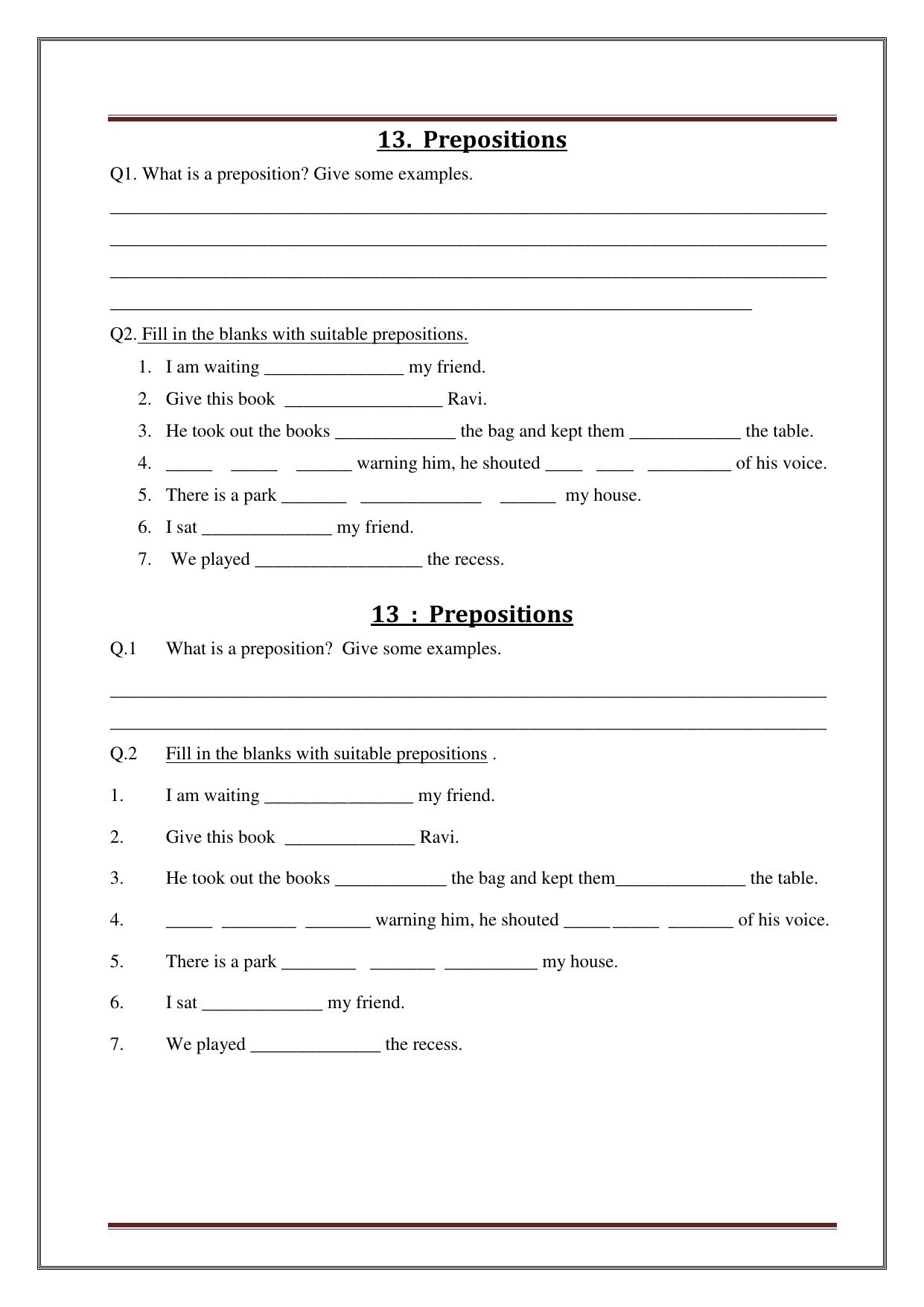 Worksheet for Class 5 English Assignment 9 - Page 29