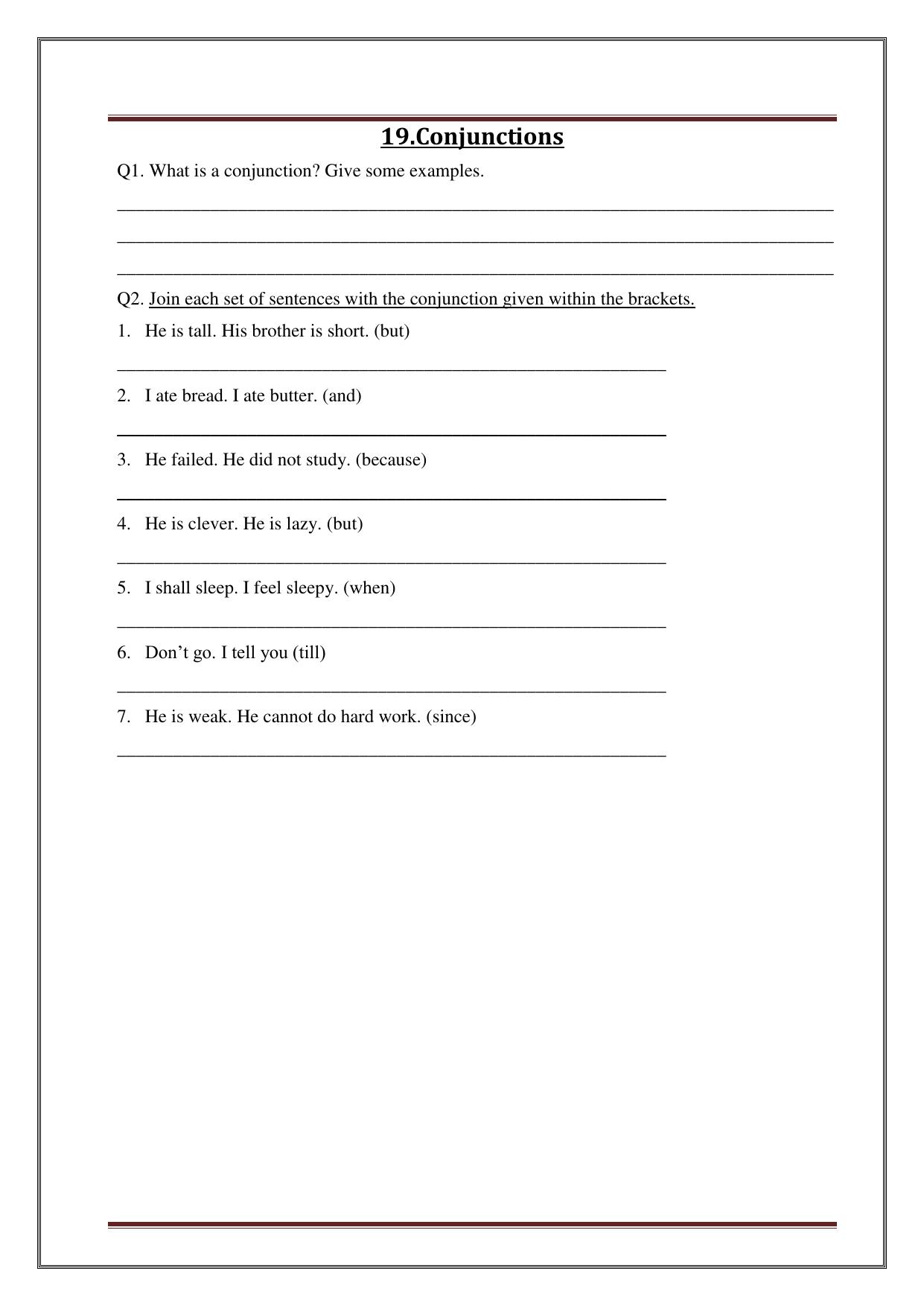 Worksheet for Class 5 English Assignment 9 - Page 31