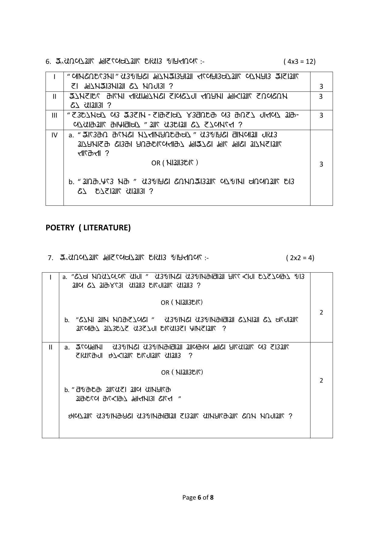 CBSE Class 10 Rai Language Sample Paper 2024 - Page 6