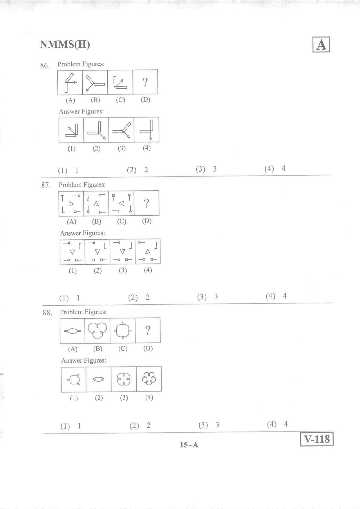 Hindi Medium Nov 2019 (Set A) Class 8 Andhra Pradesh NMMS Question Papers - Page 15