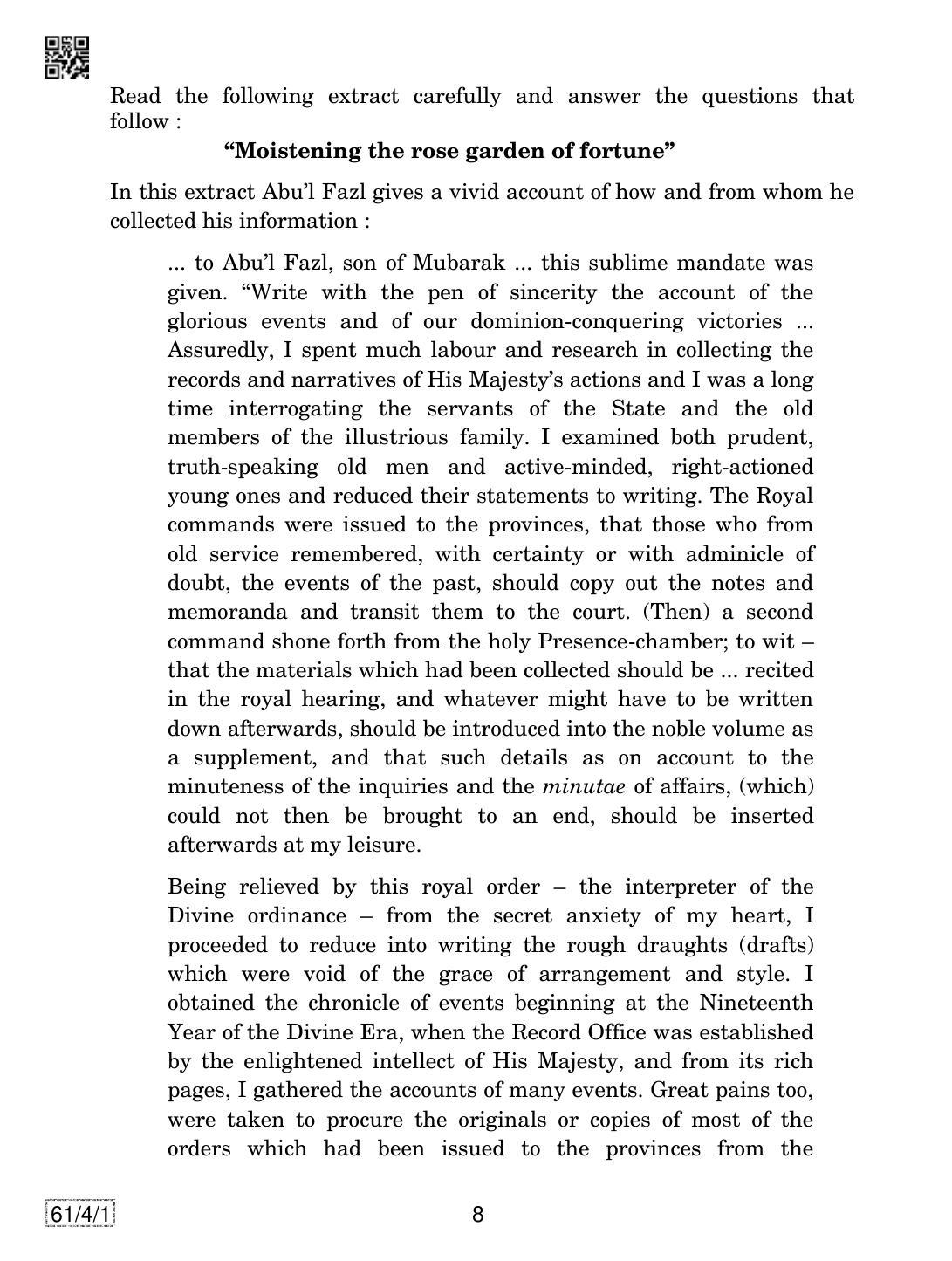 CBSE Class 12 61-4-1 History 2019 Question Paper - Page 8
