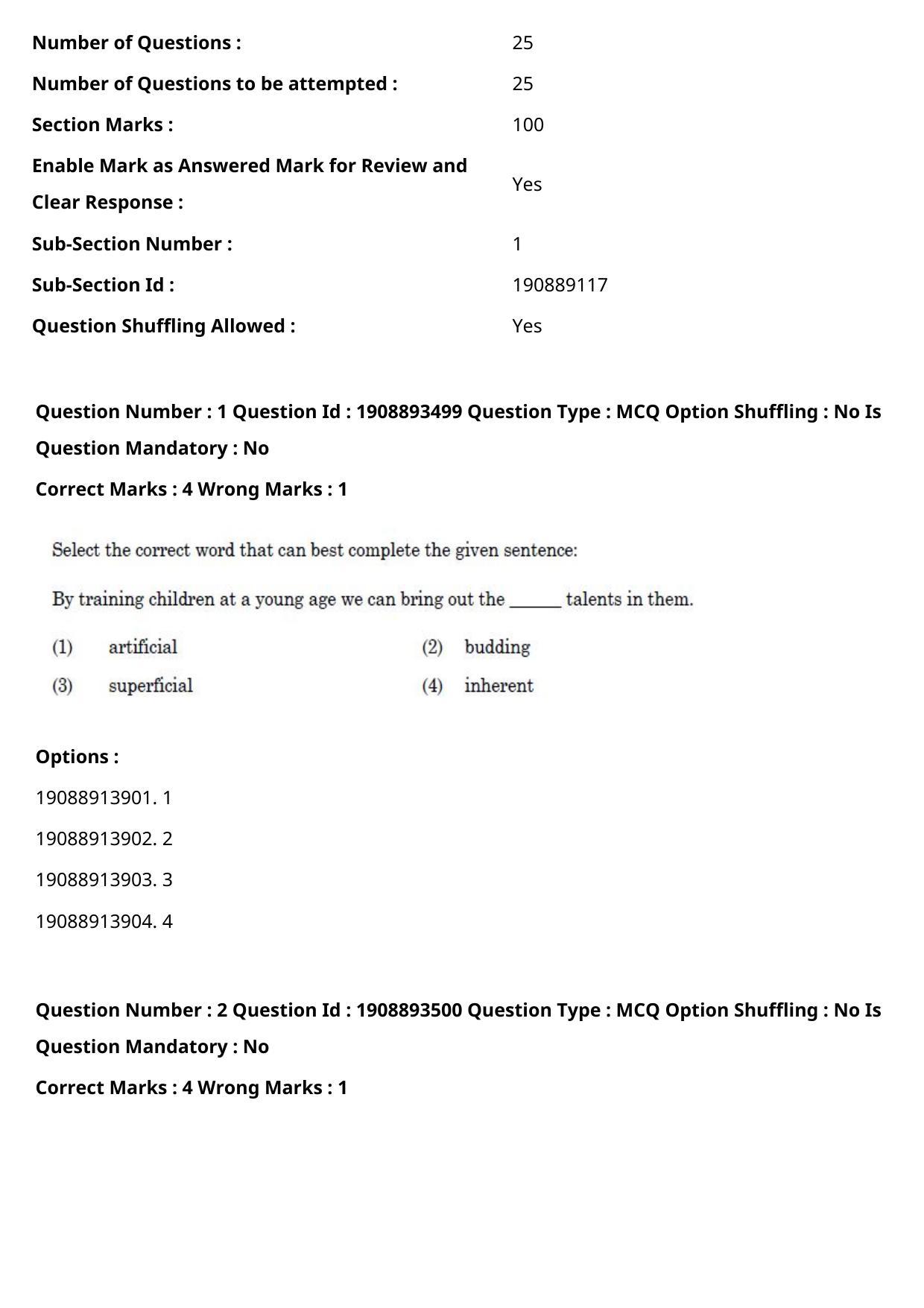 CUET PG 2021 PGQP32 Question Paper - Page 2