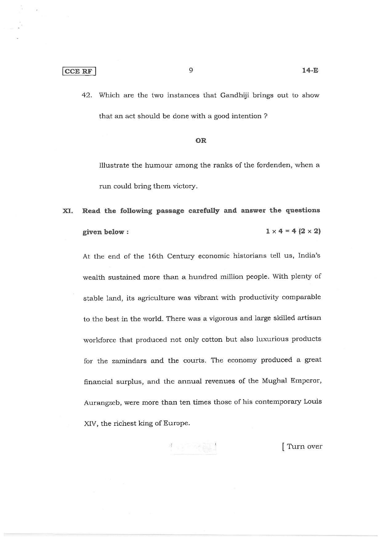 Karnataka SSLC First Language English Preparatory Model Question Paper - Page 9