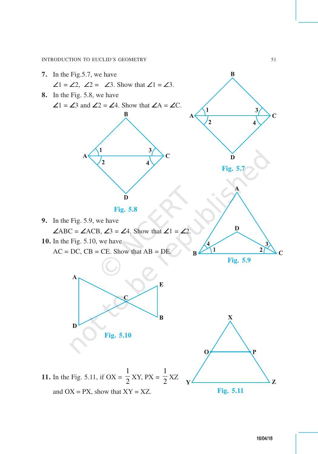 NCERT Exemplar Book for Class 9 Maths: Chapter 5 Introduction to Euclid’s Geometry - Page 9
