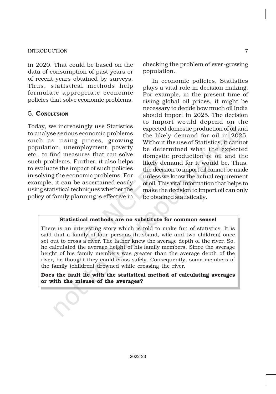 NCERT Book for Class 11 Economics (Statistic Economics) Chapter 1 Introduction - Page 7