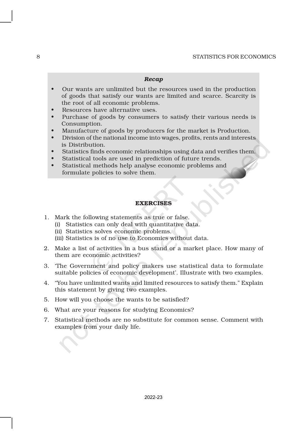 NCERT Book for Class 11 Economics (Statistic Economics) Chapter 1 Introduction - Page 8