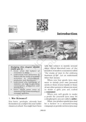NCERT Book for Class 11 Economics (Statistic Economics) Chapter 1 Introduction