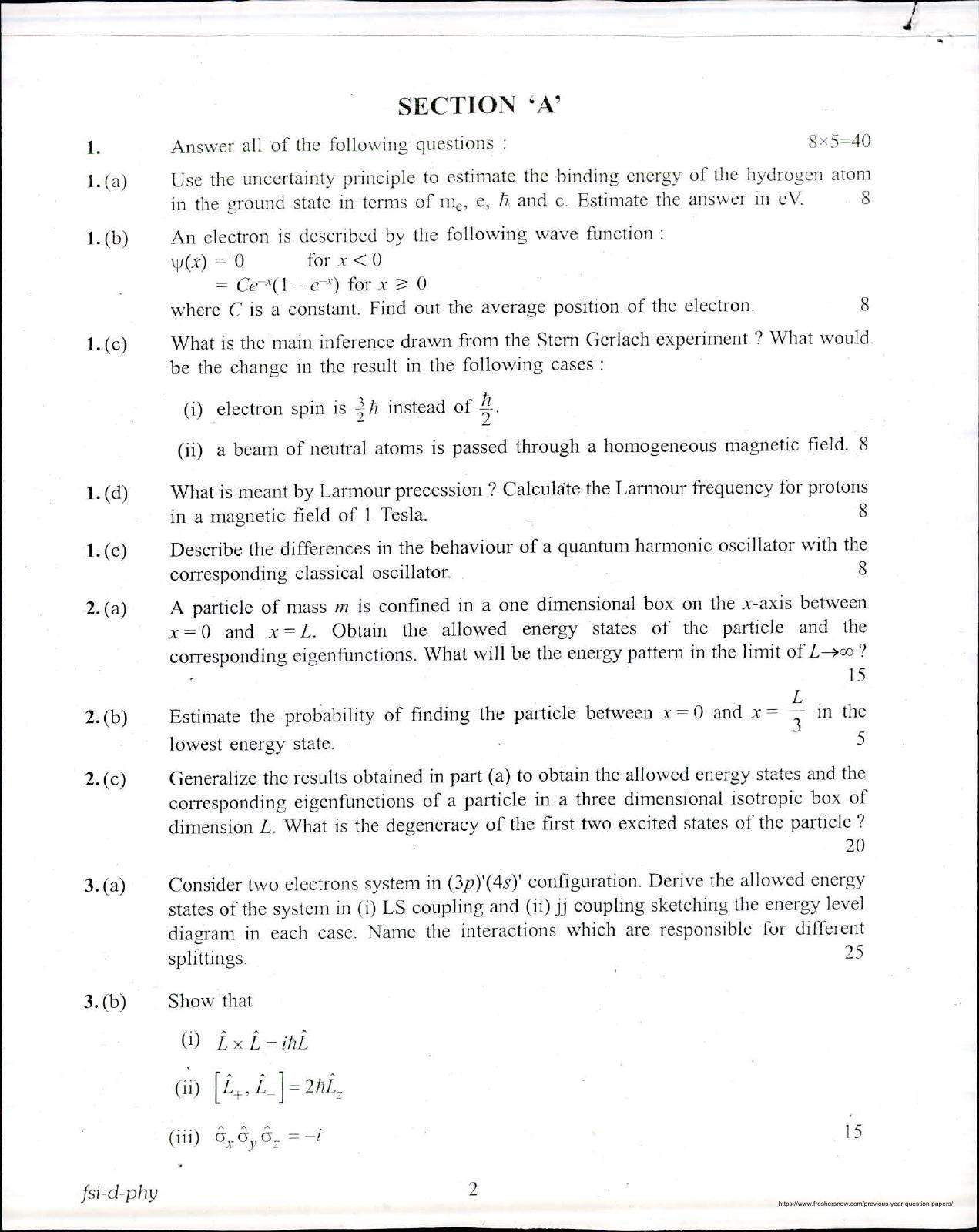 SGRDUHS 2017 B.Sc Nursing Physics IFS Main Question Papers - Page 2