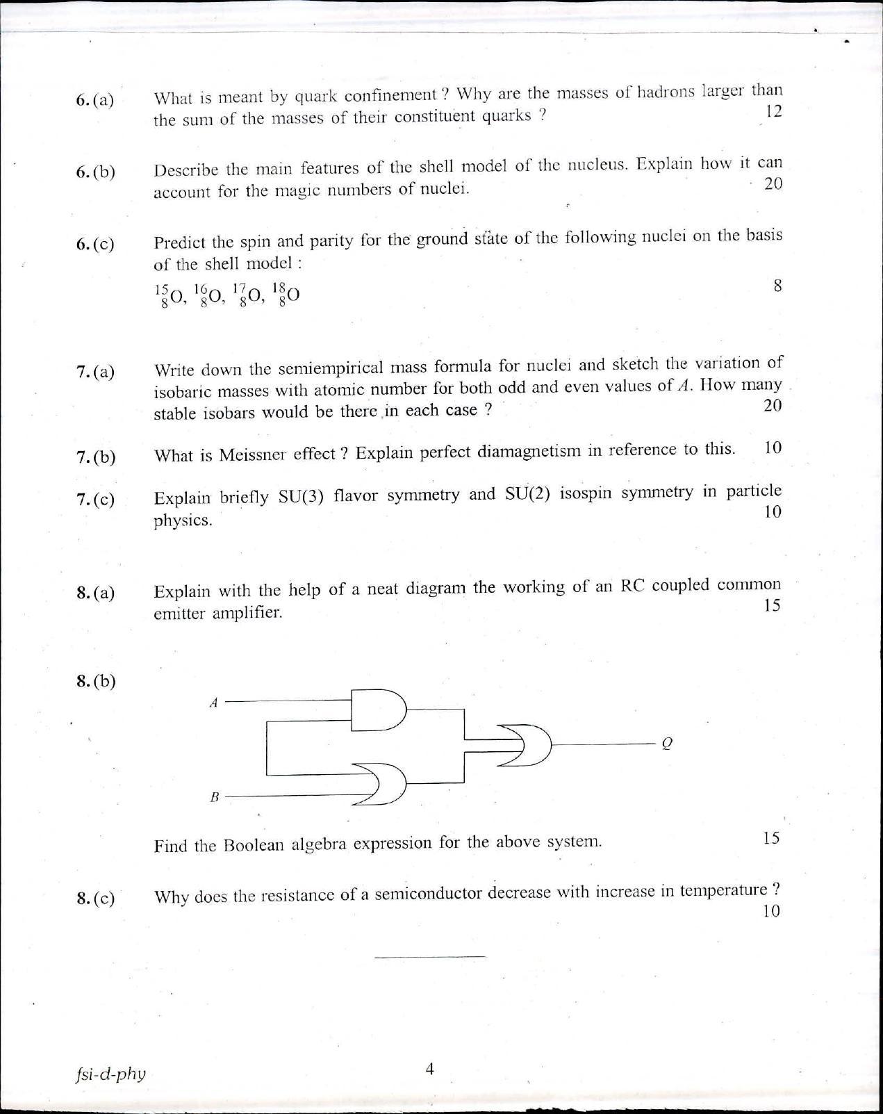 SGRDUHS 2017 B.Sc Nursing Physics IFS Main Question Papers - Page 4