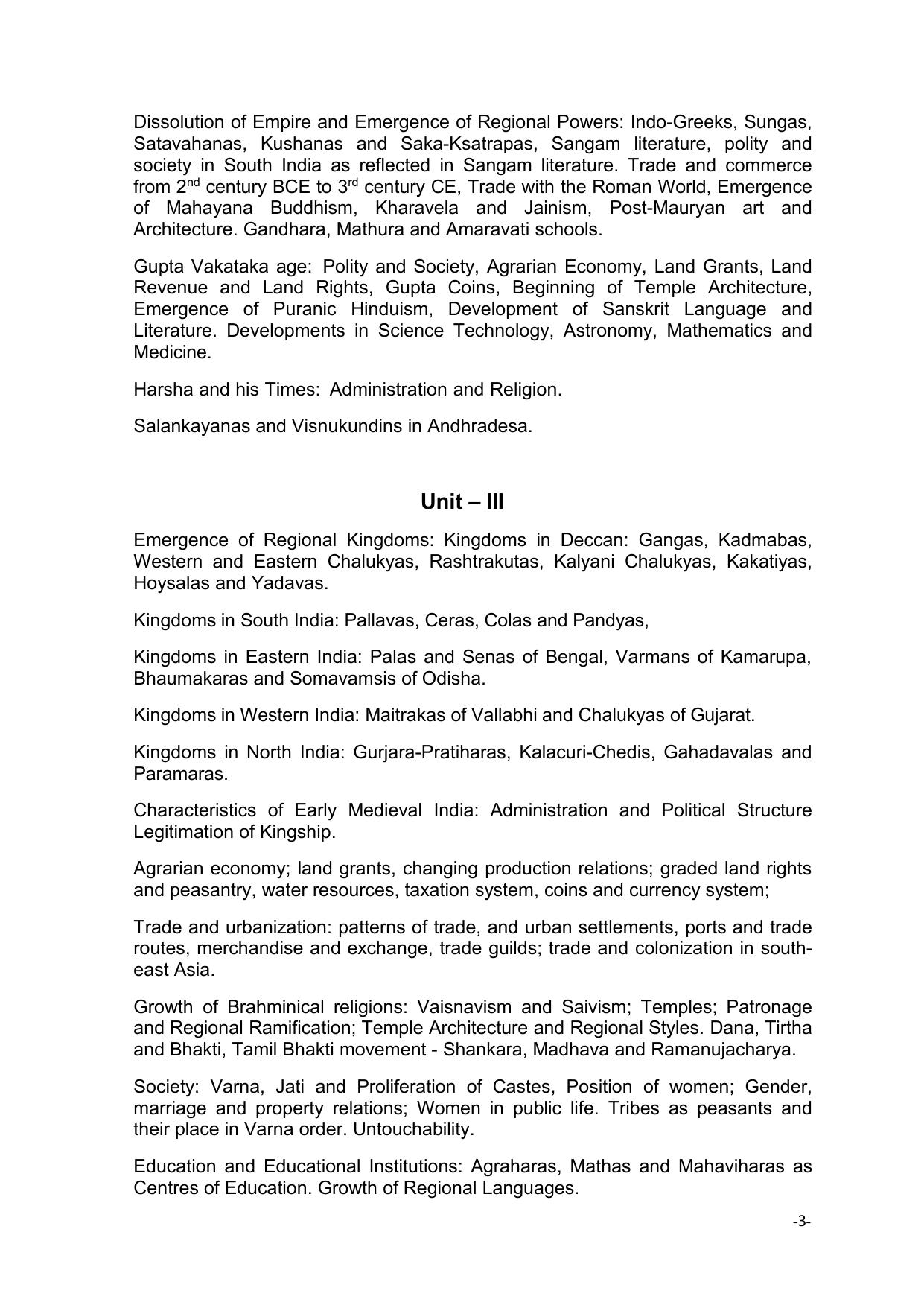 TNSET Syllabus - History - Page 3